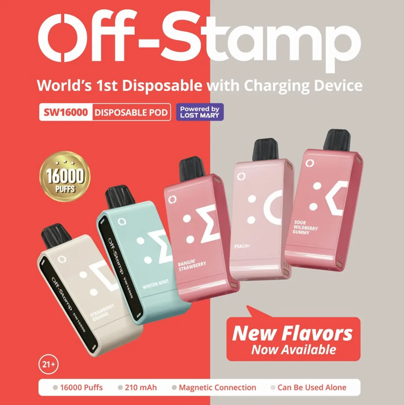 Off Stamp SW16000 Disposable Prefilled Pod (Not Include Battery) - 16,000 Puffs - VapeUs.Org