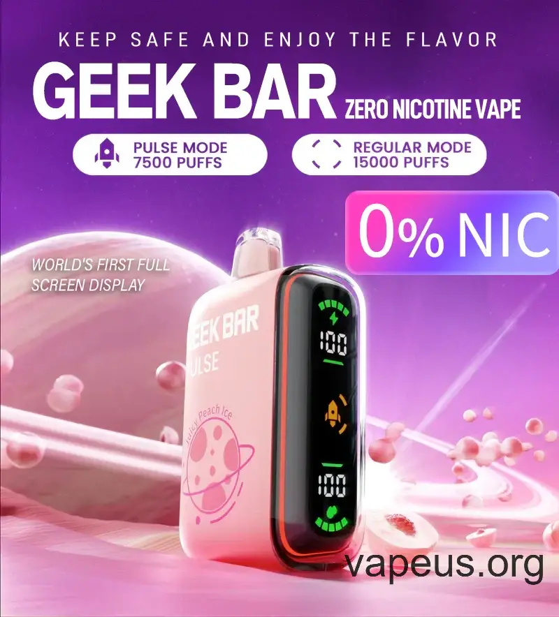 Geek Bar Pulse Nicotine Free Vape Disposable-Zero Nicotine-Non Nicotine - 15000 Puffs - VapeUs.Org