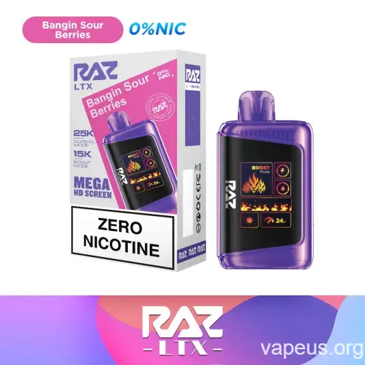 Raz LTX 25000 (DC25000) Disposable Vape - 0% Nicotine Free - 2,5000 Puffs Raz Vape Flavors - VapeUs.Org