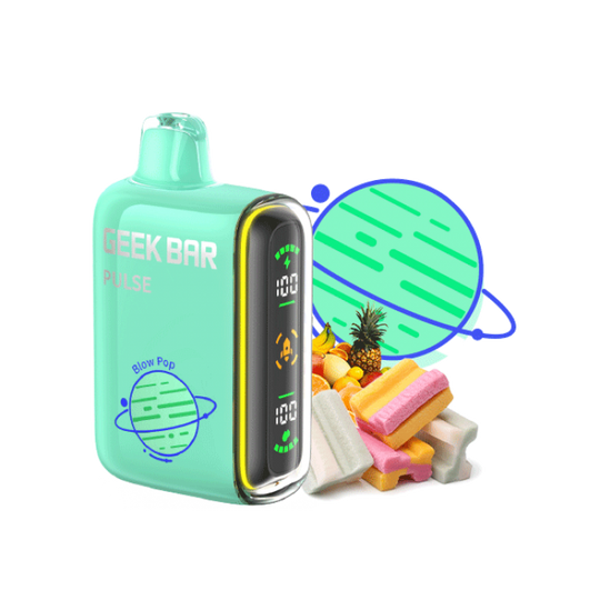Blow Pop Flavors Fruit Planet Edition Geek Bar Pulse Disposable Vape - VapeUs.Org