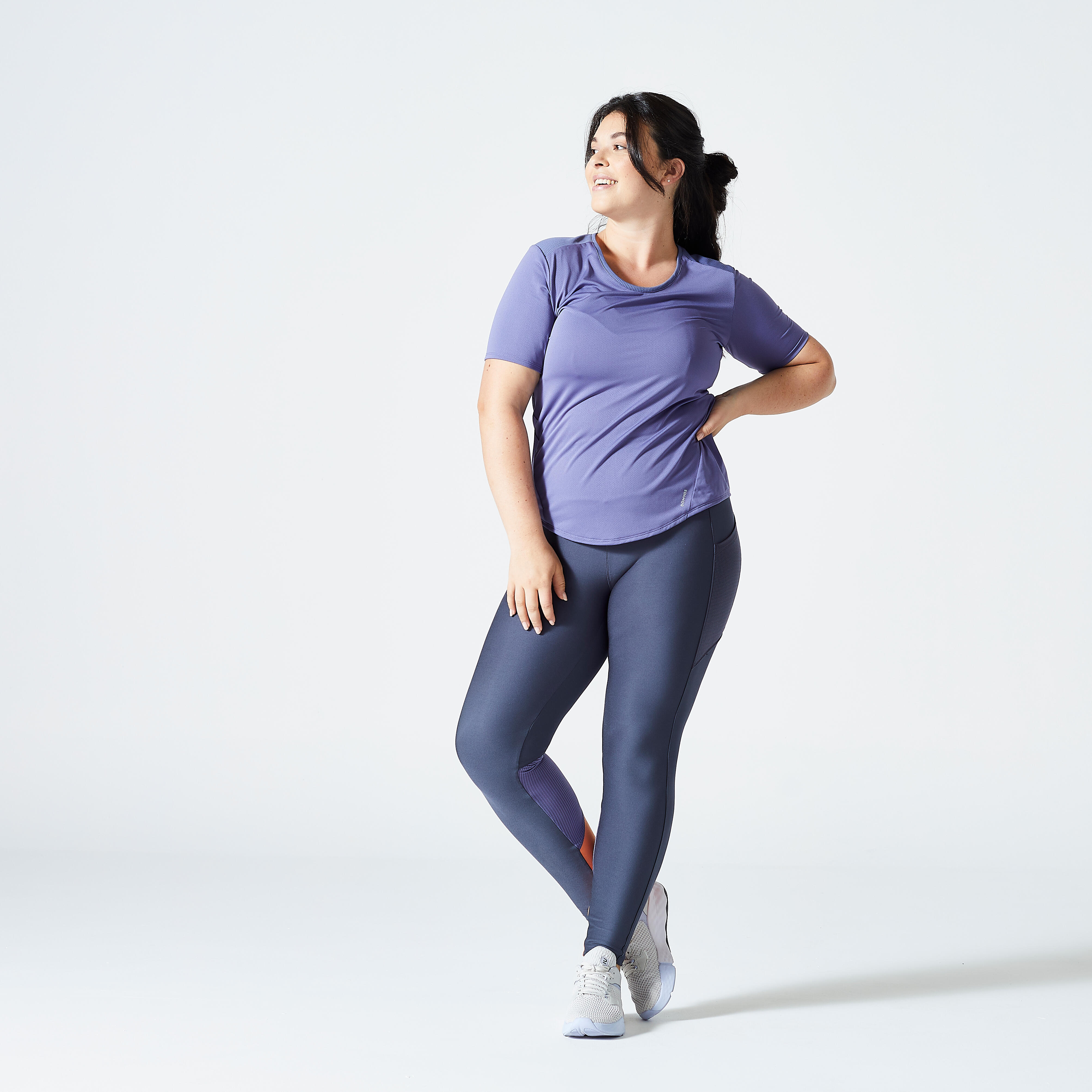 Women's Fitted Fitness Cardio T-Shirt - Blue