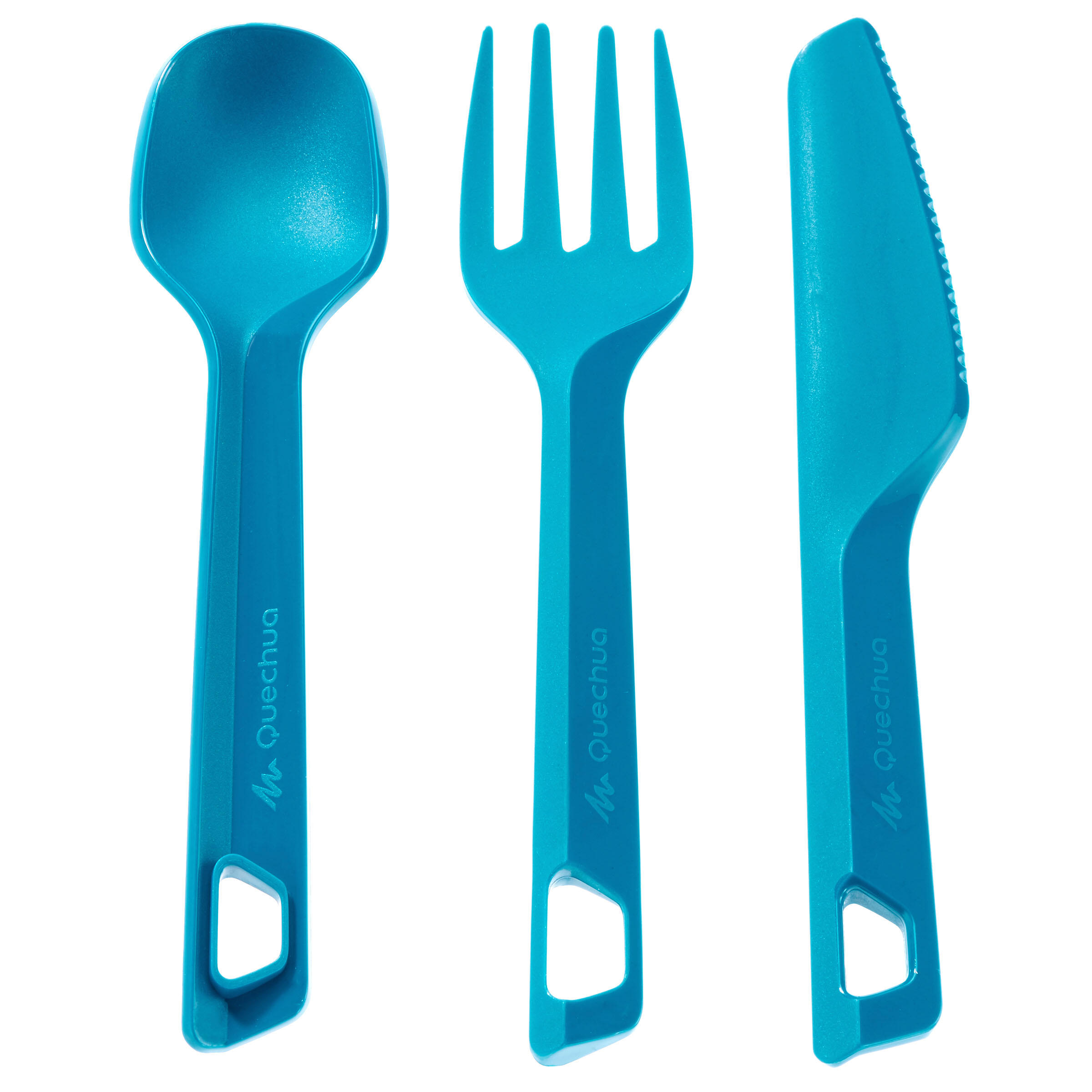 Outdoor Cutlery Set (Knife  Fork  Spoon) - Blue