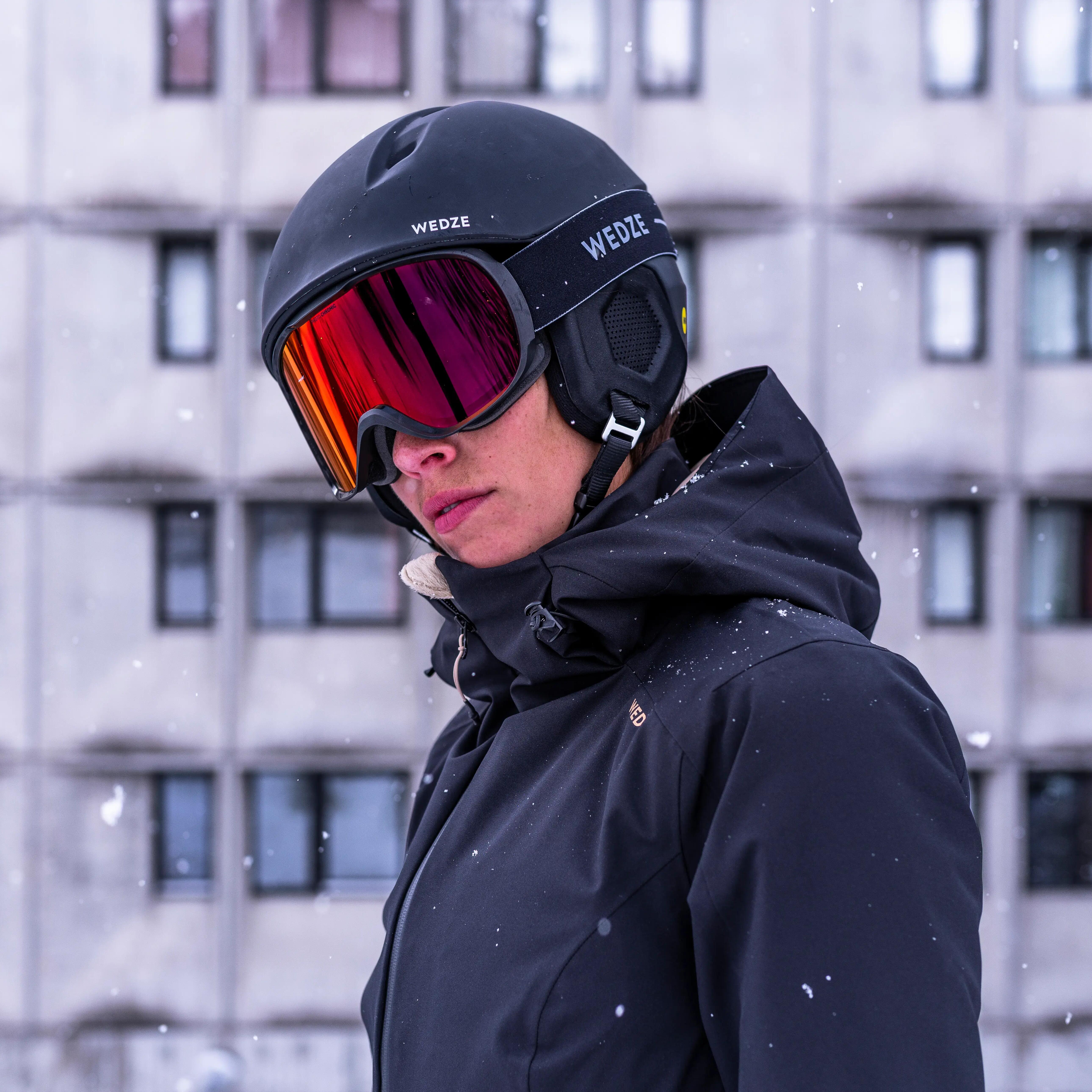 WOMEN’S WARM SKI JACKET - 500 - BLACK