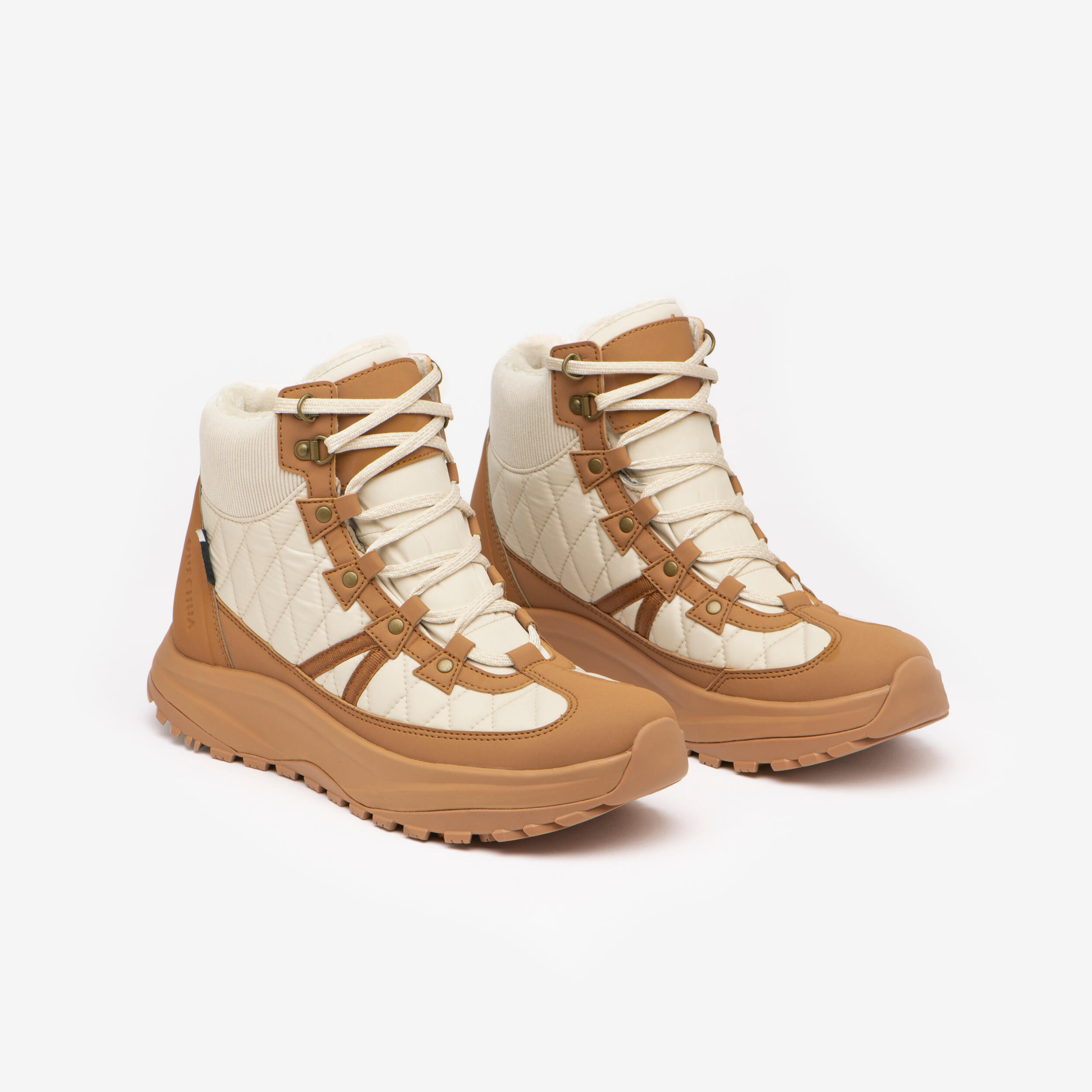 Women's warm waterproof snow hiking boots - SH500 Mid QLT