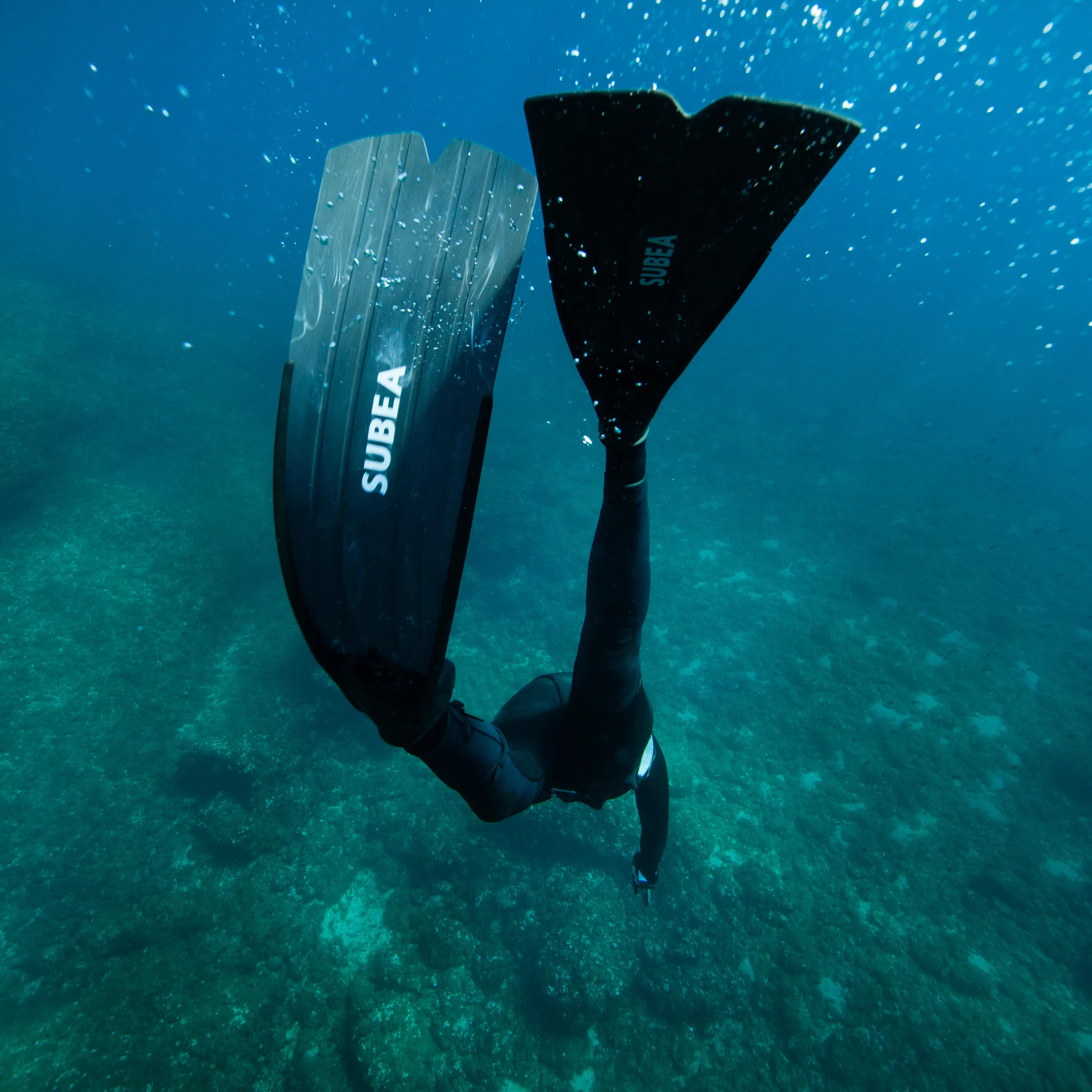 Freediving Fins - FF 500 Power Long Black