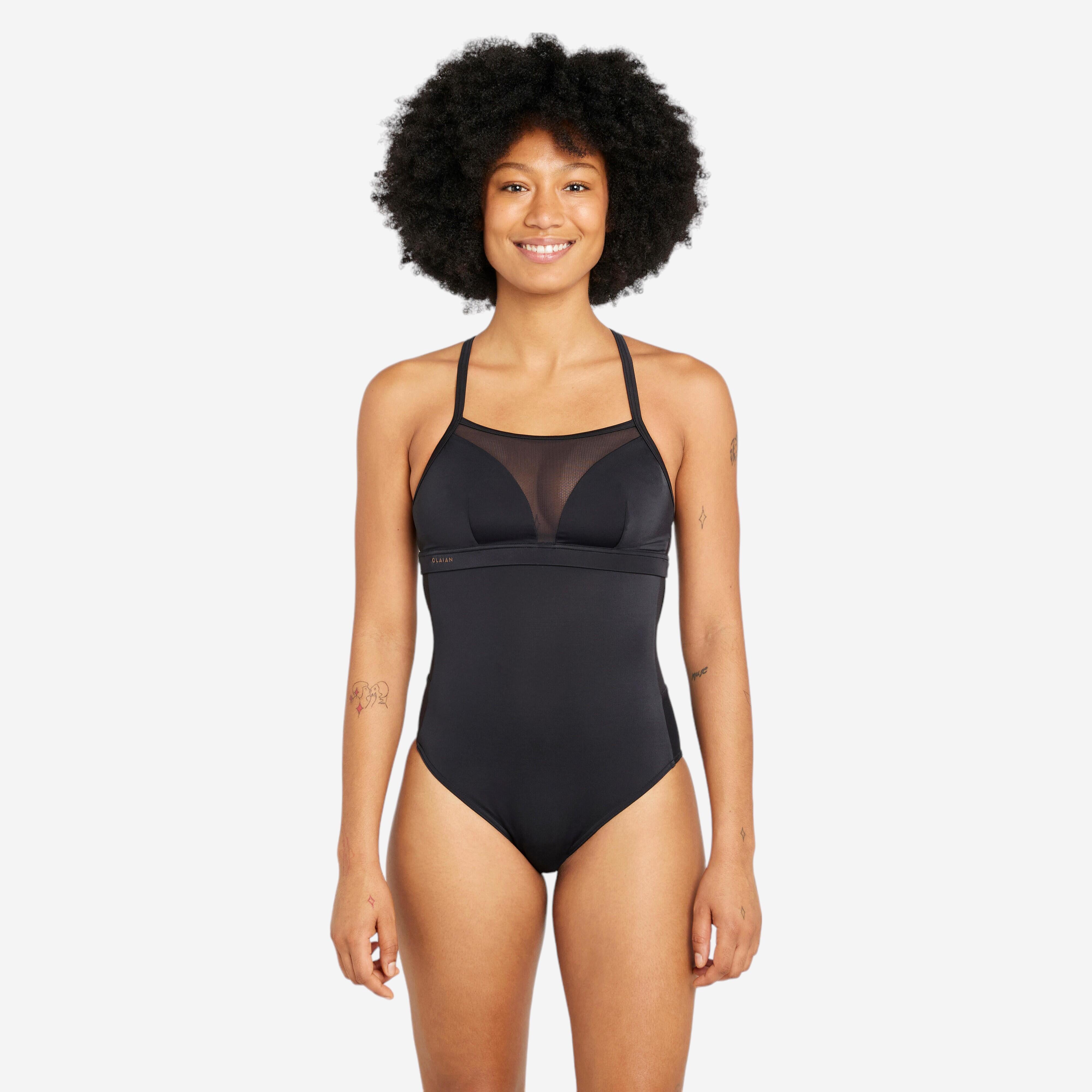 Women's one-piece swimsuit - Elise black