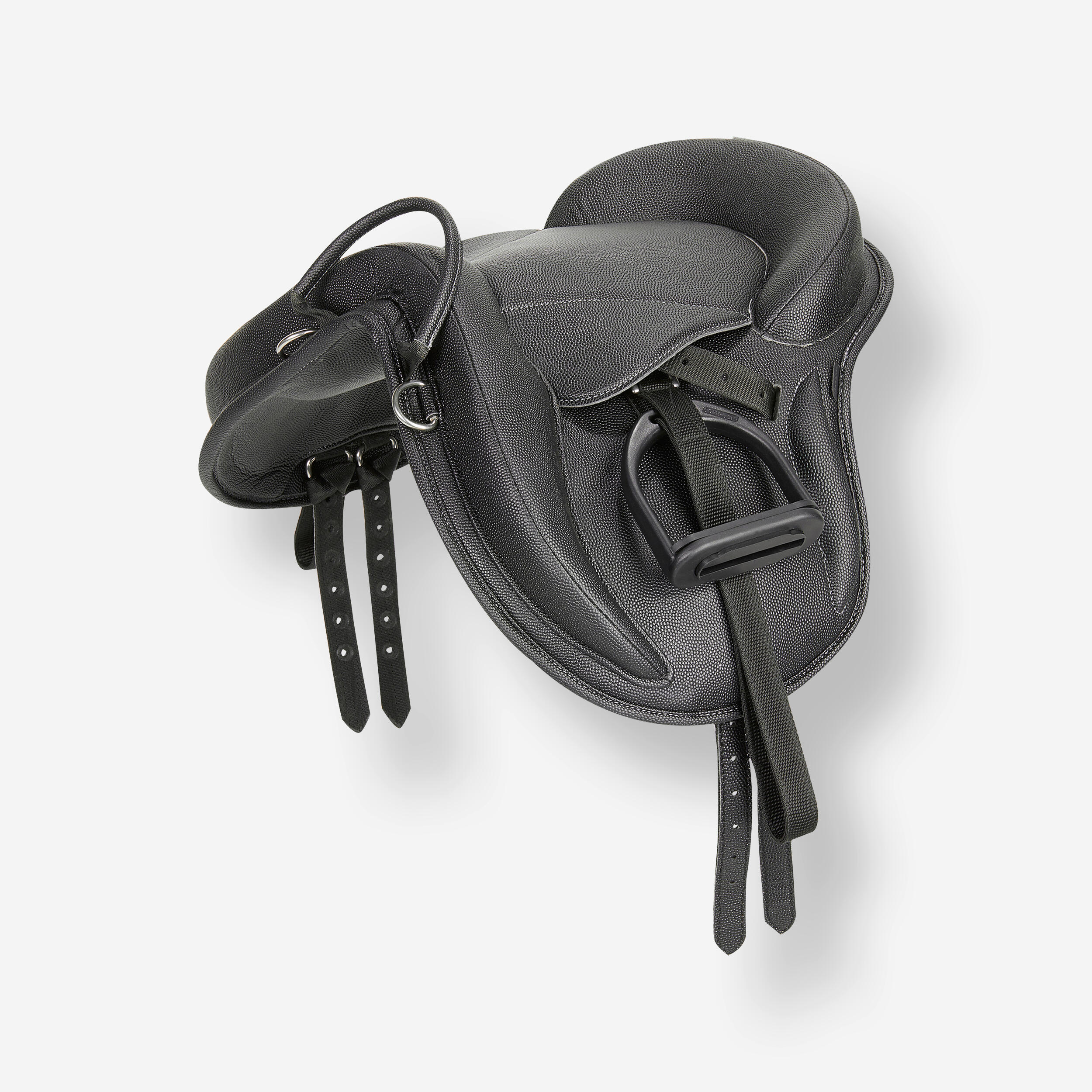 Synthetic Horse Riding Pony Saddle 100 - Black