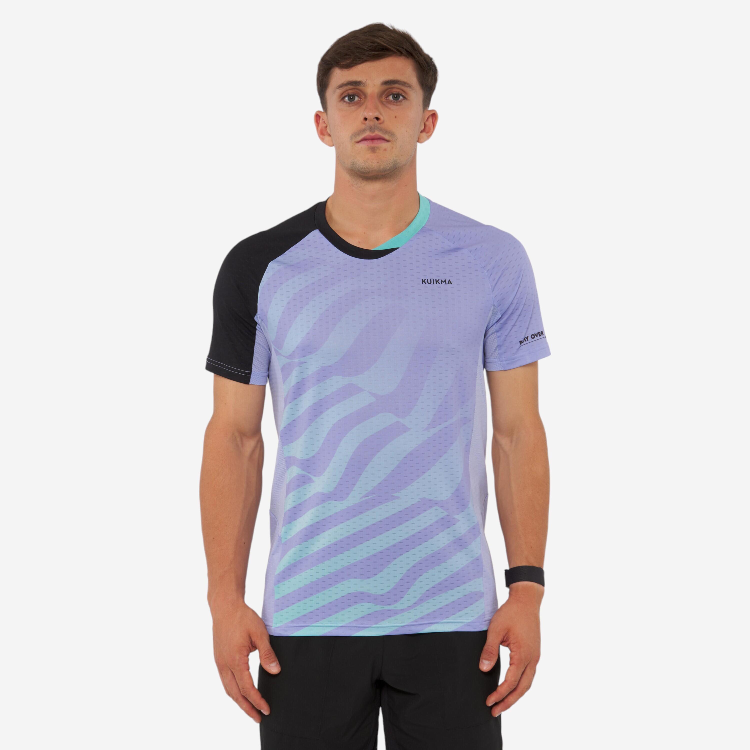 Men's Technical Short-Sleeved Padel T-Shirt Kuikma 900 - Purple