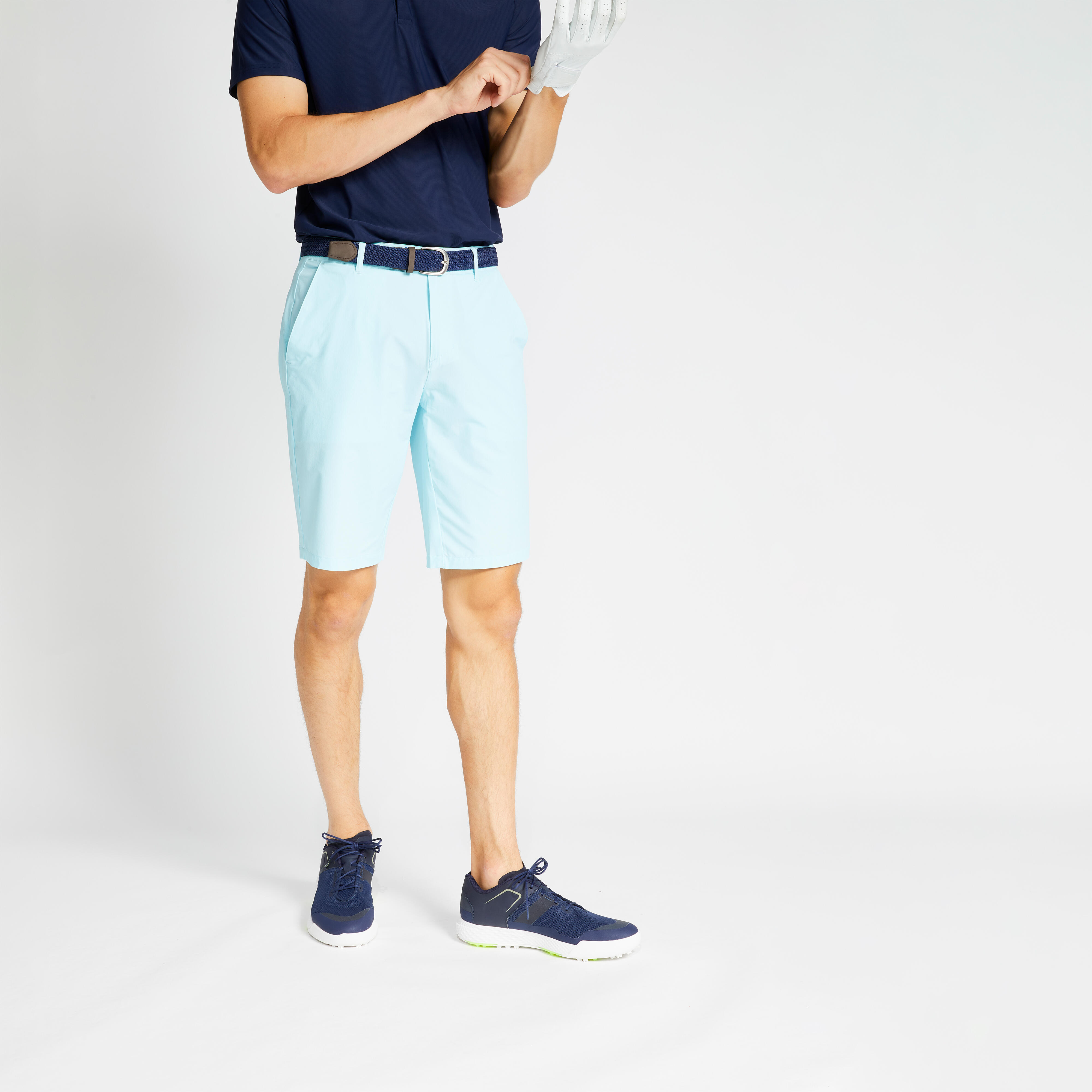 Men's golf shorts WW500 blue