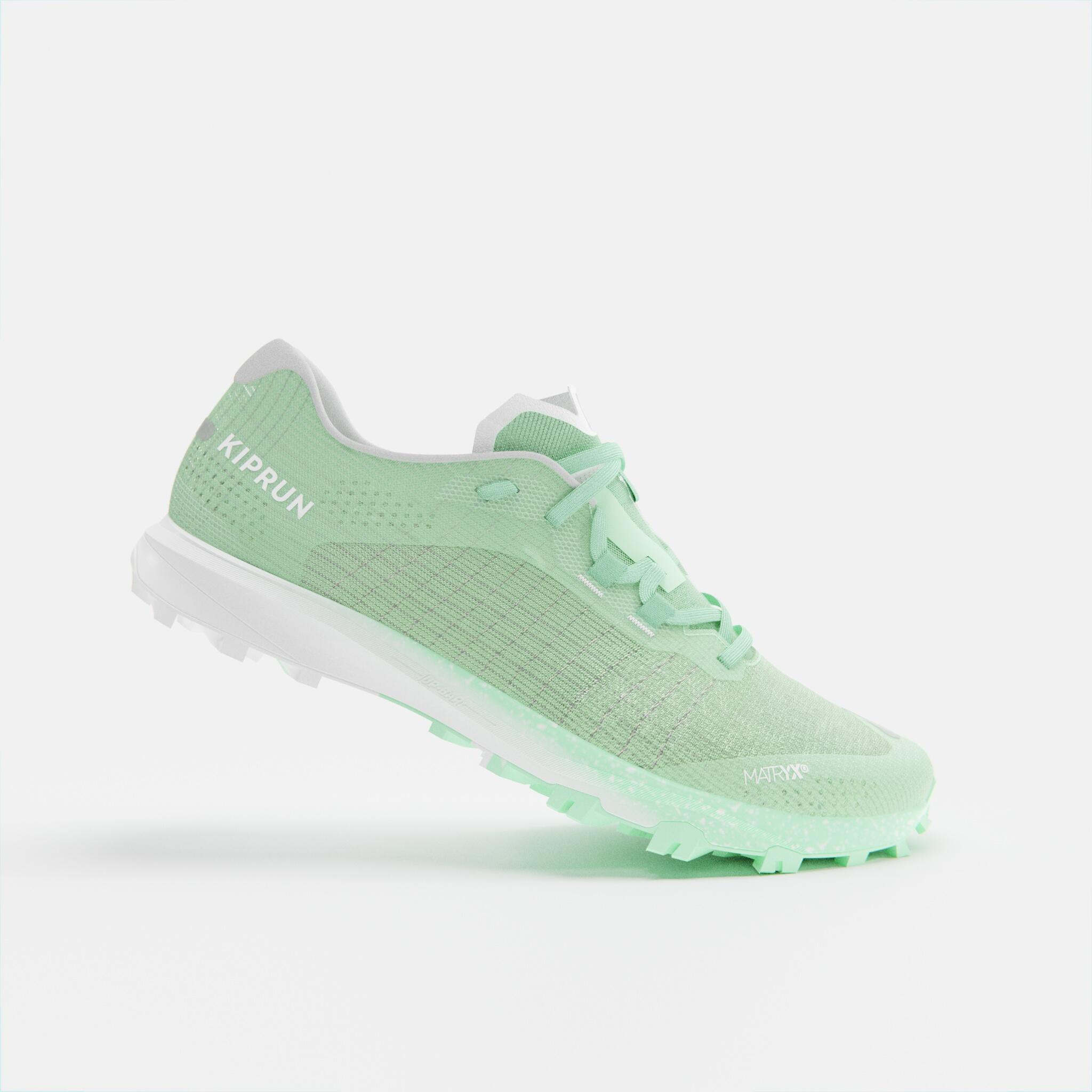 Kiprun Race Light Women's Trail Running Competition Shoes - Light Green