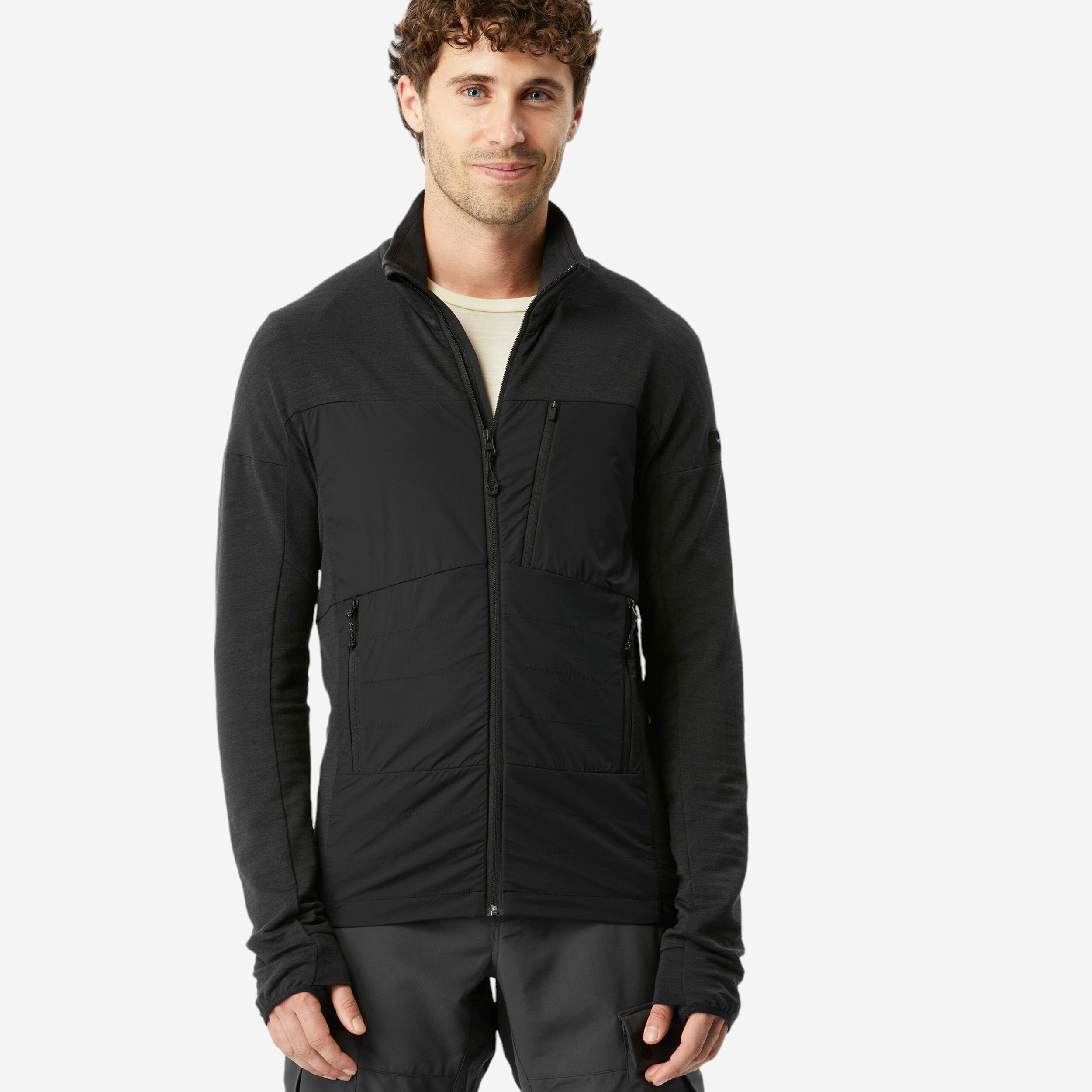 Men's long-sleeved merino wool trekking MT900 liner jacket