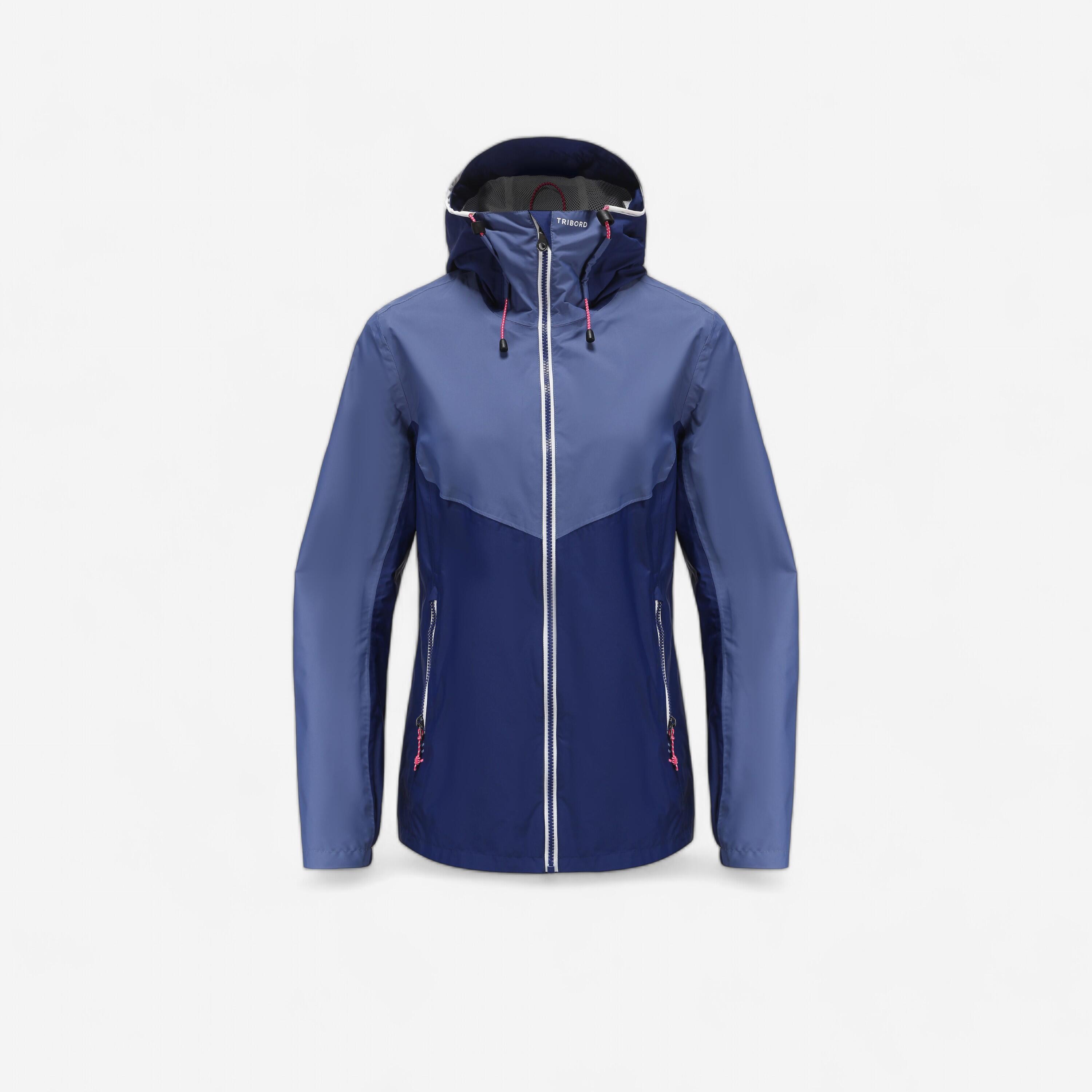 Women's Sailing Waterproof Rain Jacket SAILING 100 blue CN