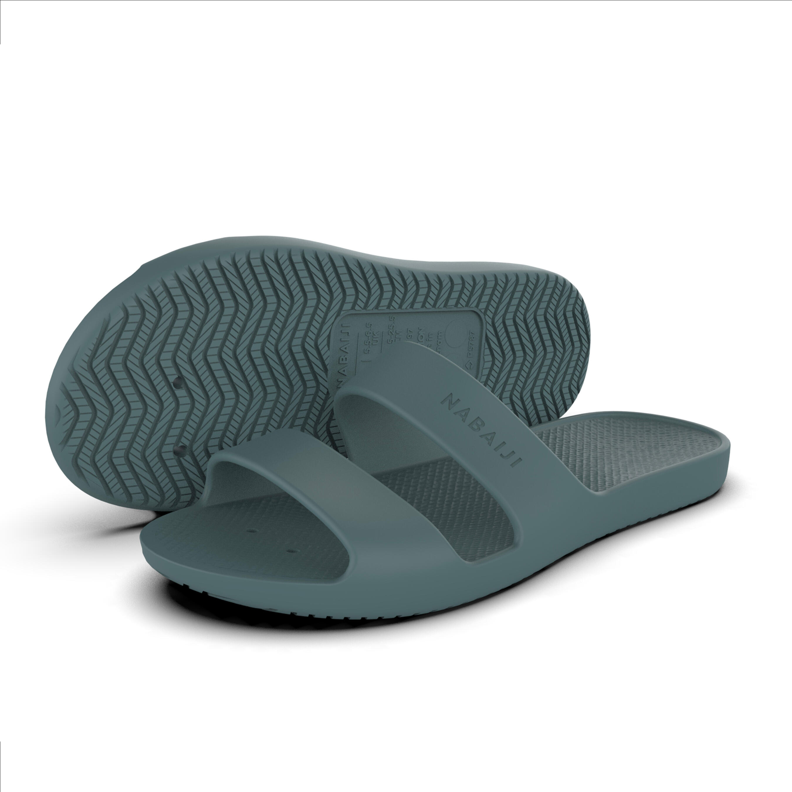 Women's Pool Sandals SLAP 100 BASIC khaki