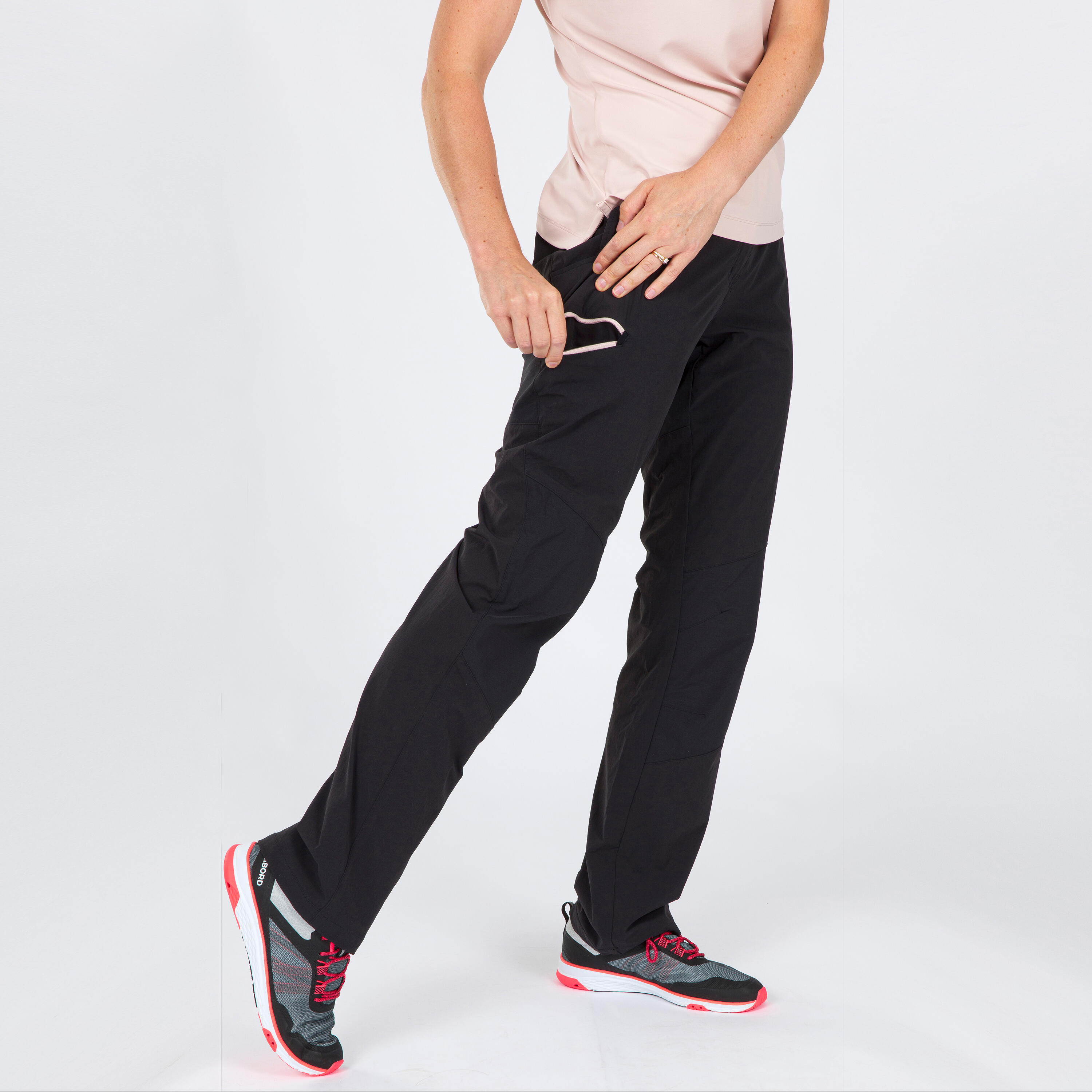 Women's Sailing 500 sailing trousers - black