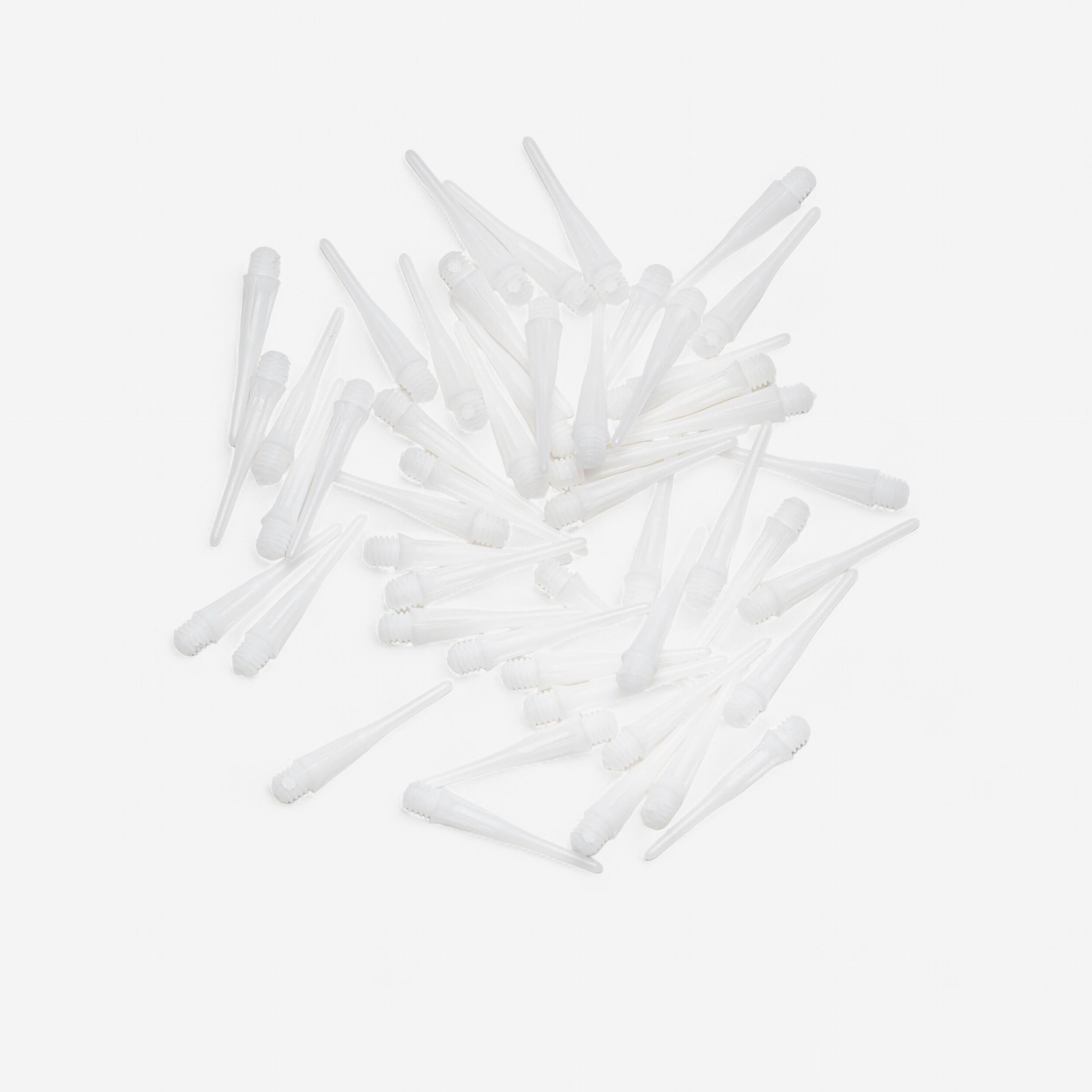 50 Plastic (Soft Tip) Dart Tips - White