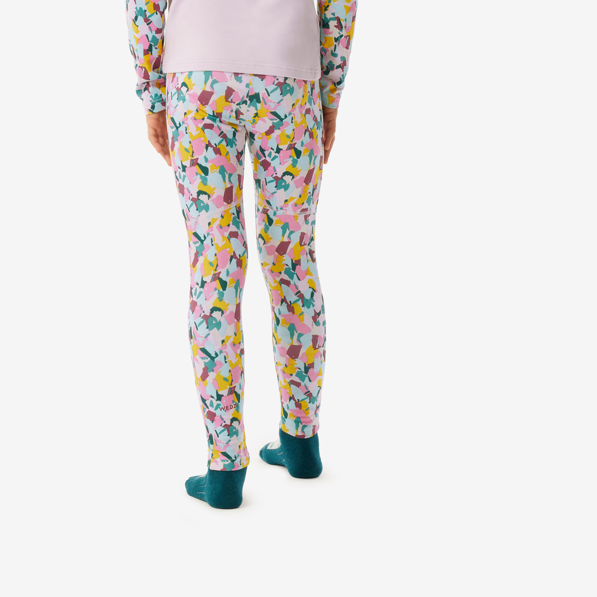 Kids’ Ski Thermal Base Layer  BL 500 Bottom Patterned
