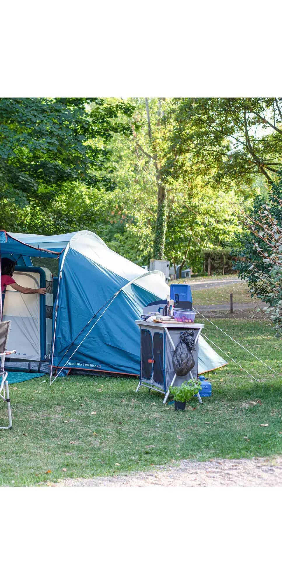 Camping Tent with Poles Arpenaz 4.2 4 People 2 Bedrooms