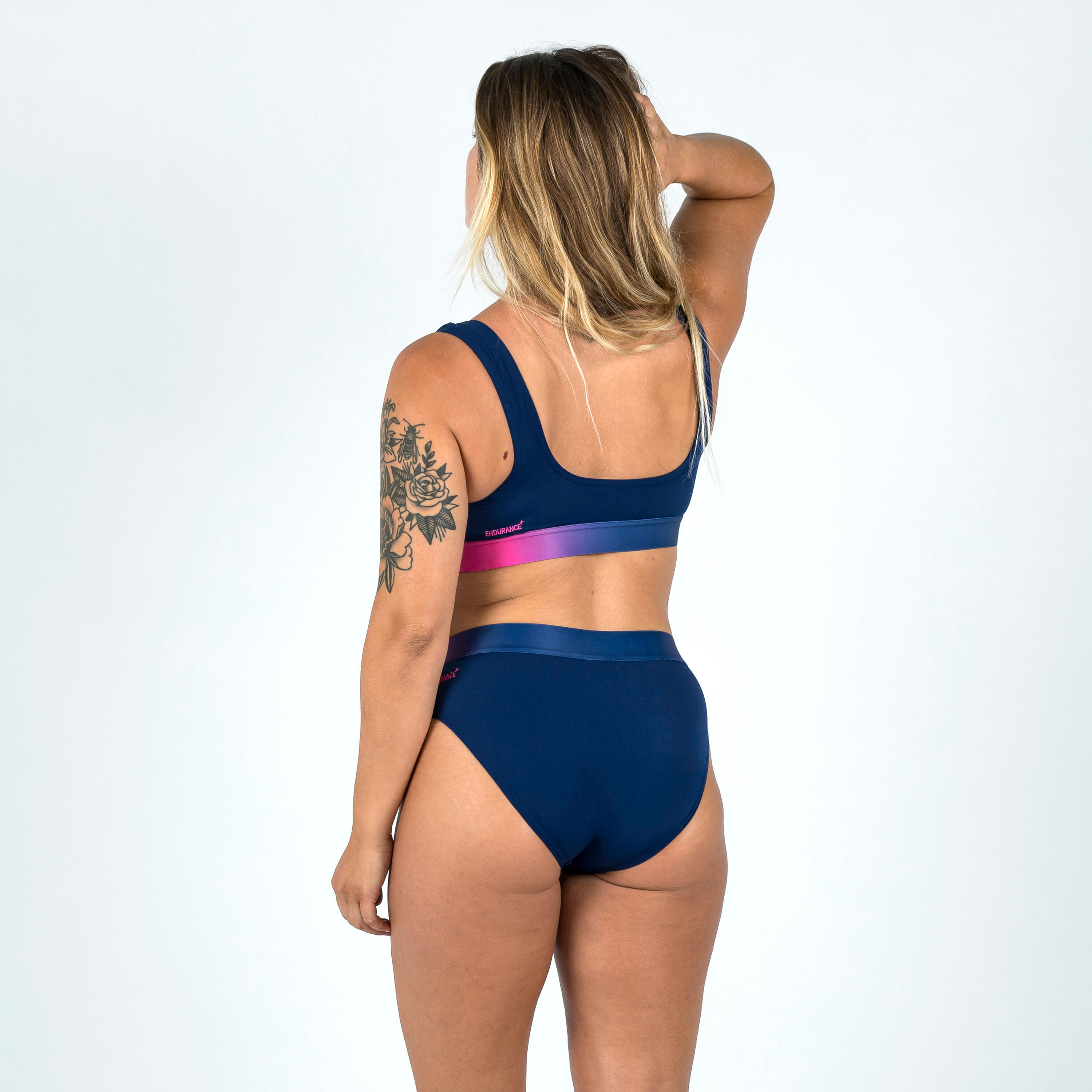 2-piece swimsuit top SPEEDO blue pink