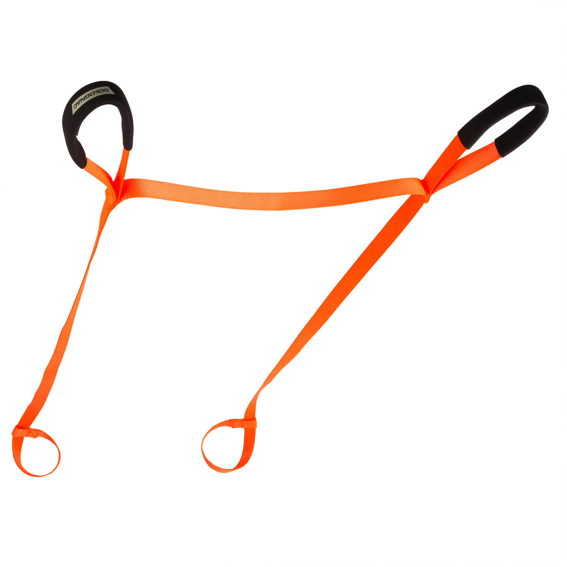 Game dragging cord 150 kg - orange