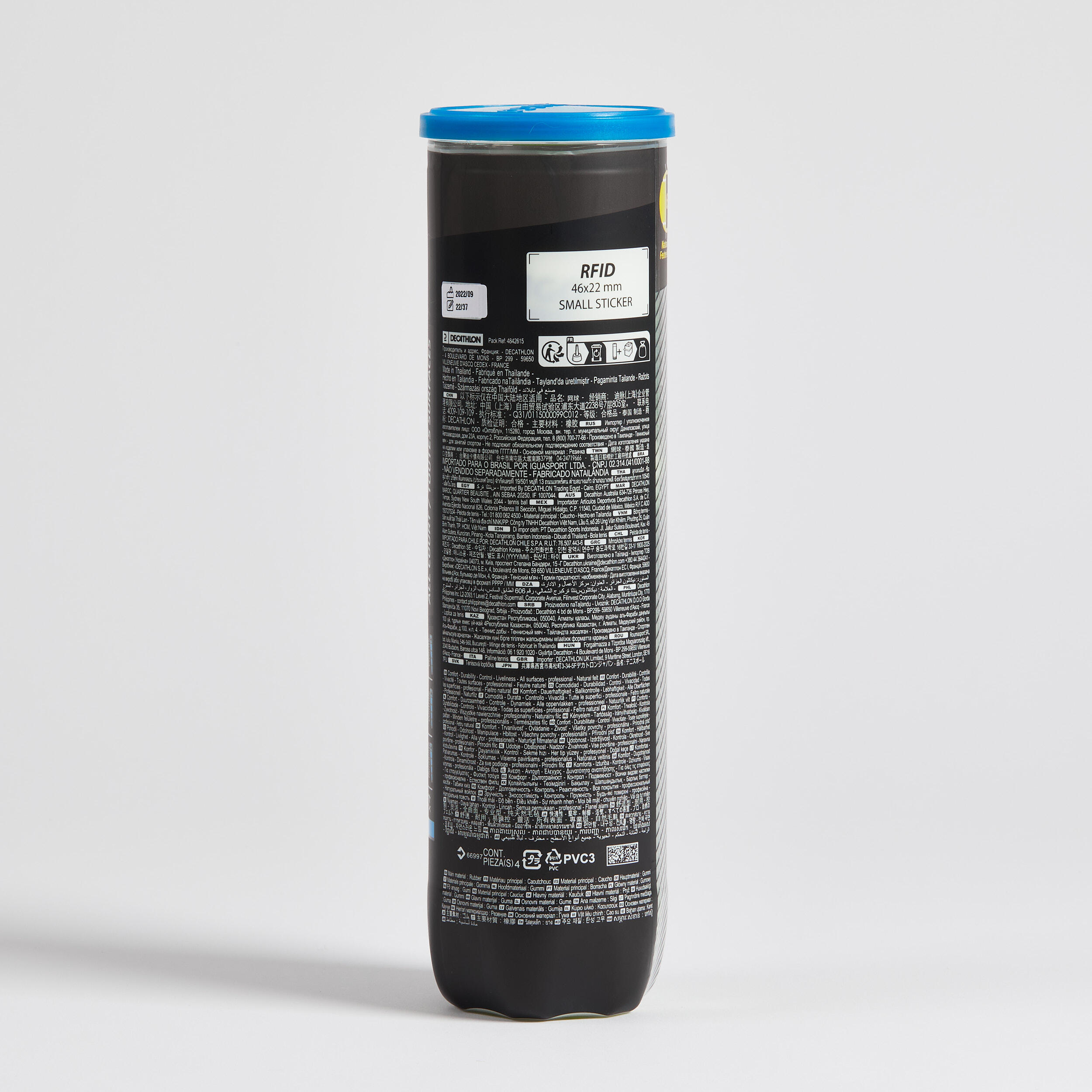 Versatile Tennis Ball Comfort Pro 4-Pack - Yellow