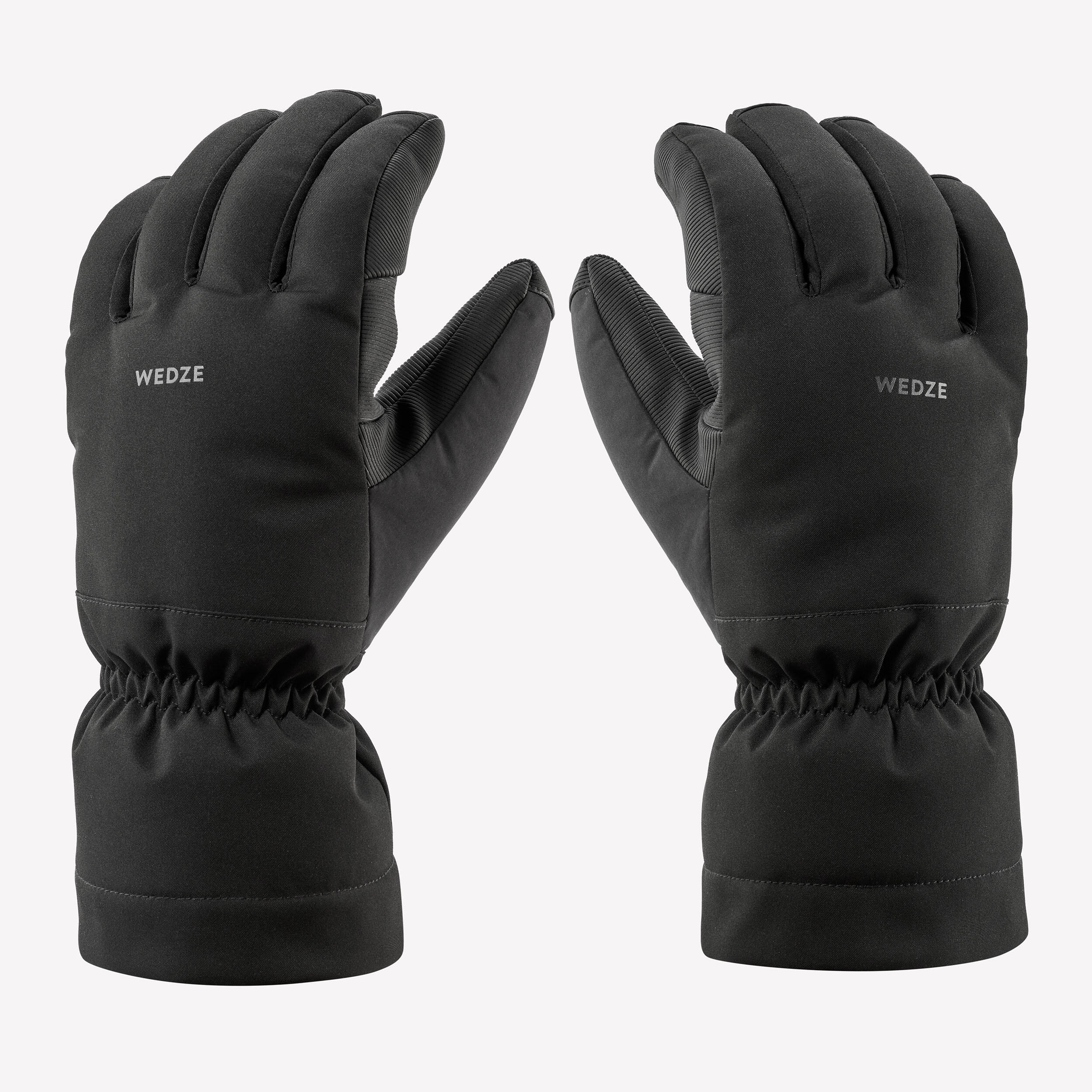 Adult Warm Ski Gloves 500 - Black