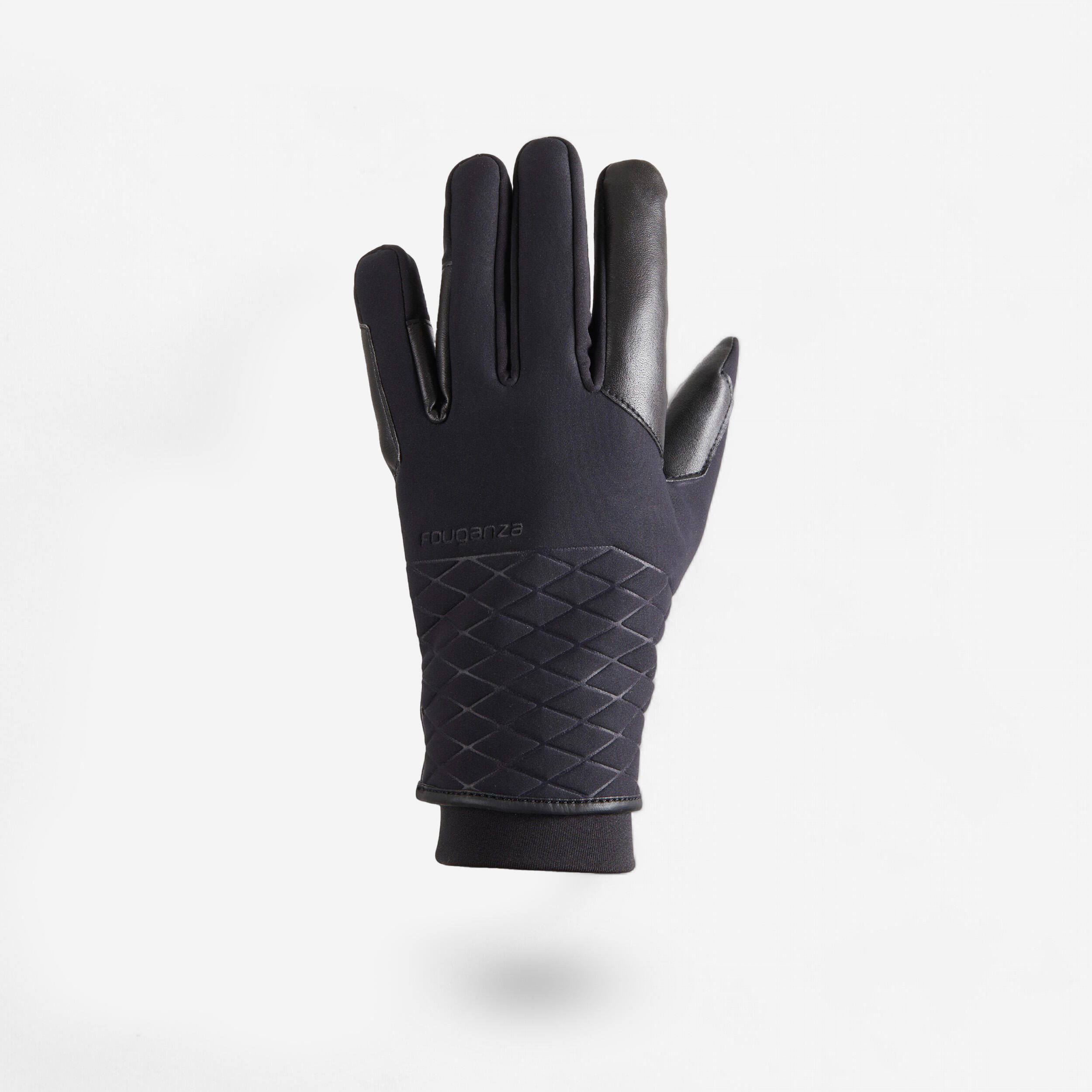 Women's Warm and Waterproof Horse Riding Gloves 900 Warm - Black