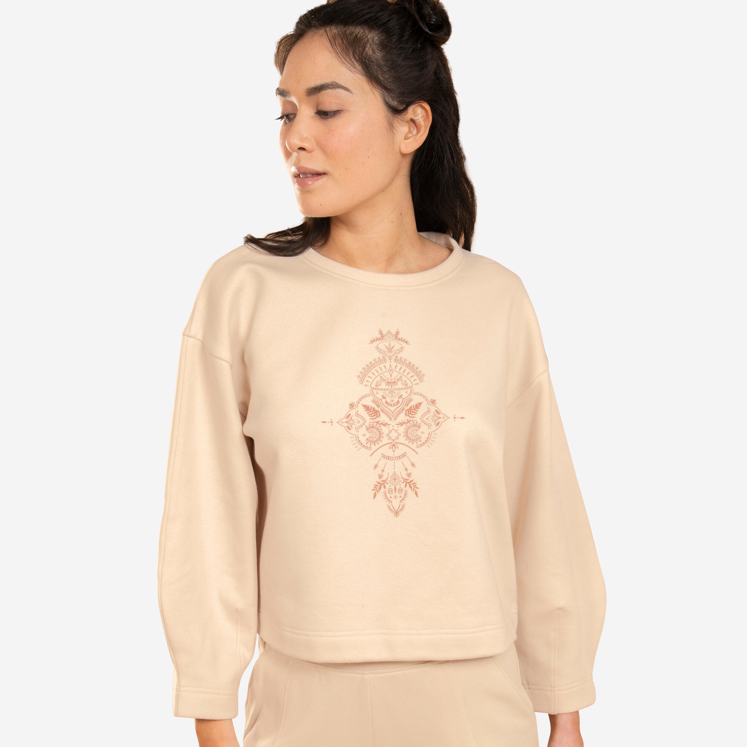 Yoga Warm Ball-Shape Sweatshirt - Beige