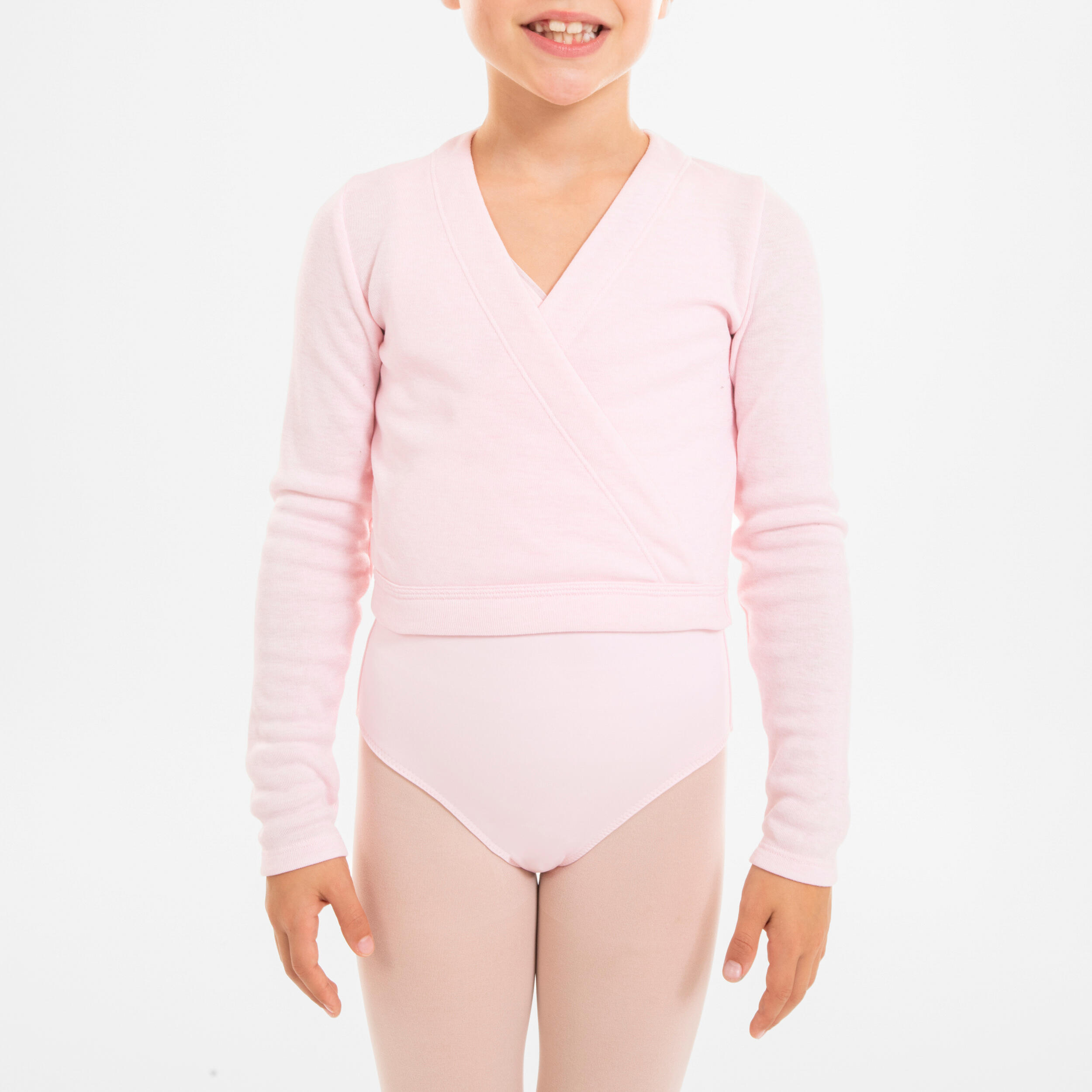 Girls' Ballet Wrap-Over Top - Pink