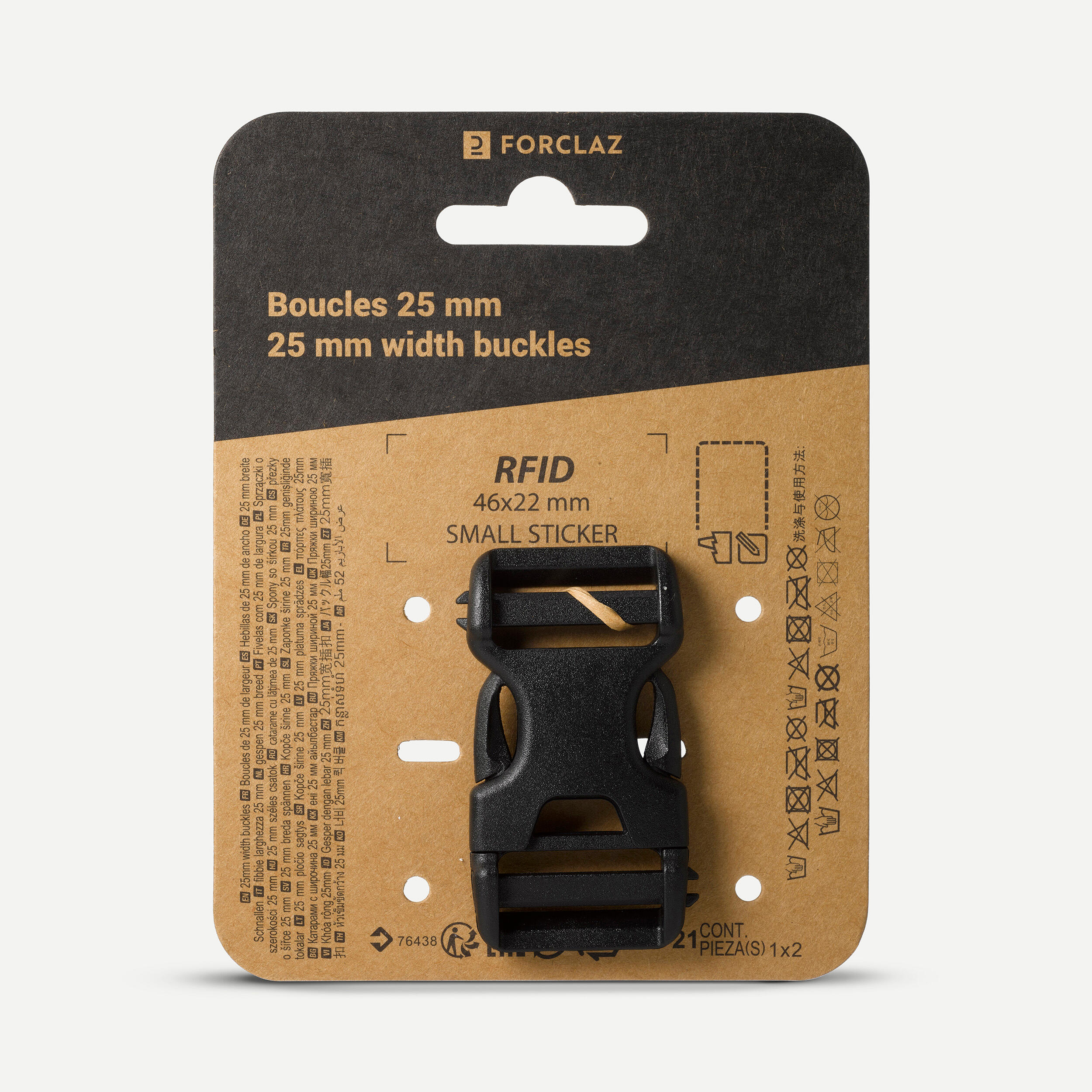 Backpack Strap Buckle Repair for 25mm Strap - Double Pin Lock