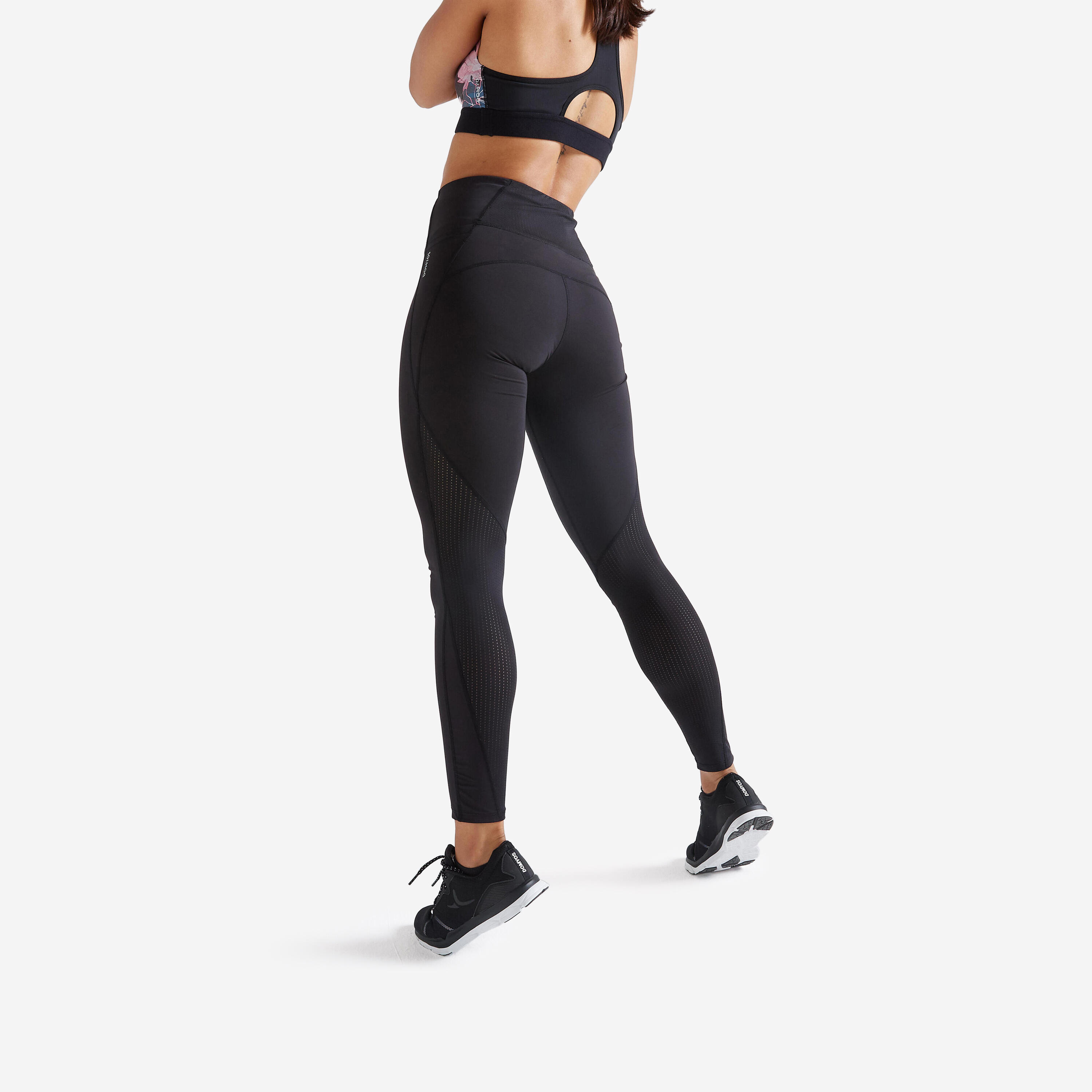 Women's shaping fitness cardio high-waisted leggings  black