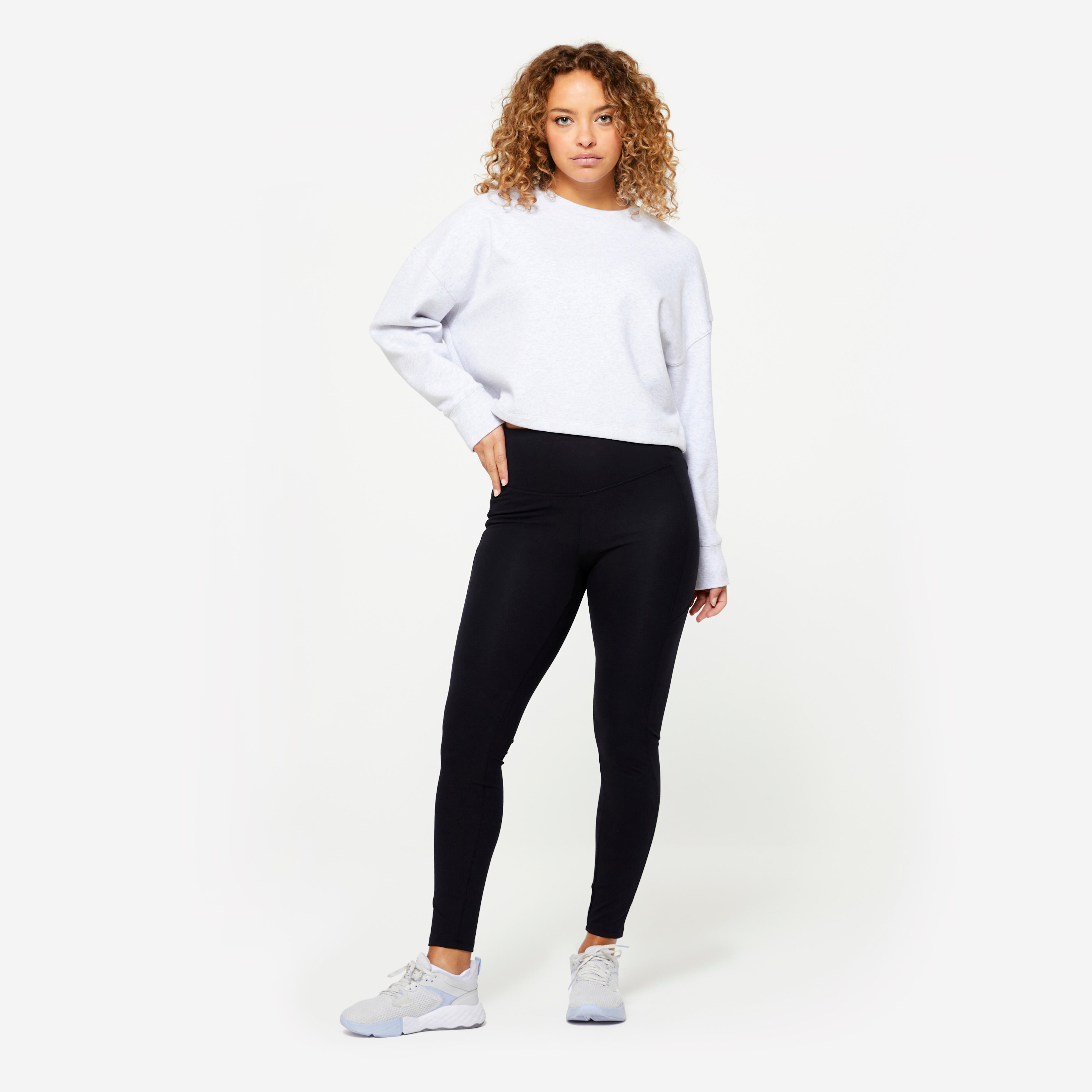 Women's Crop Top Sweatshirt - Grey