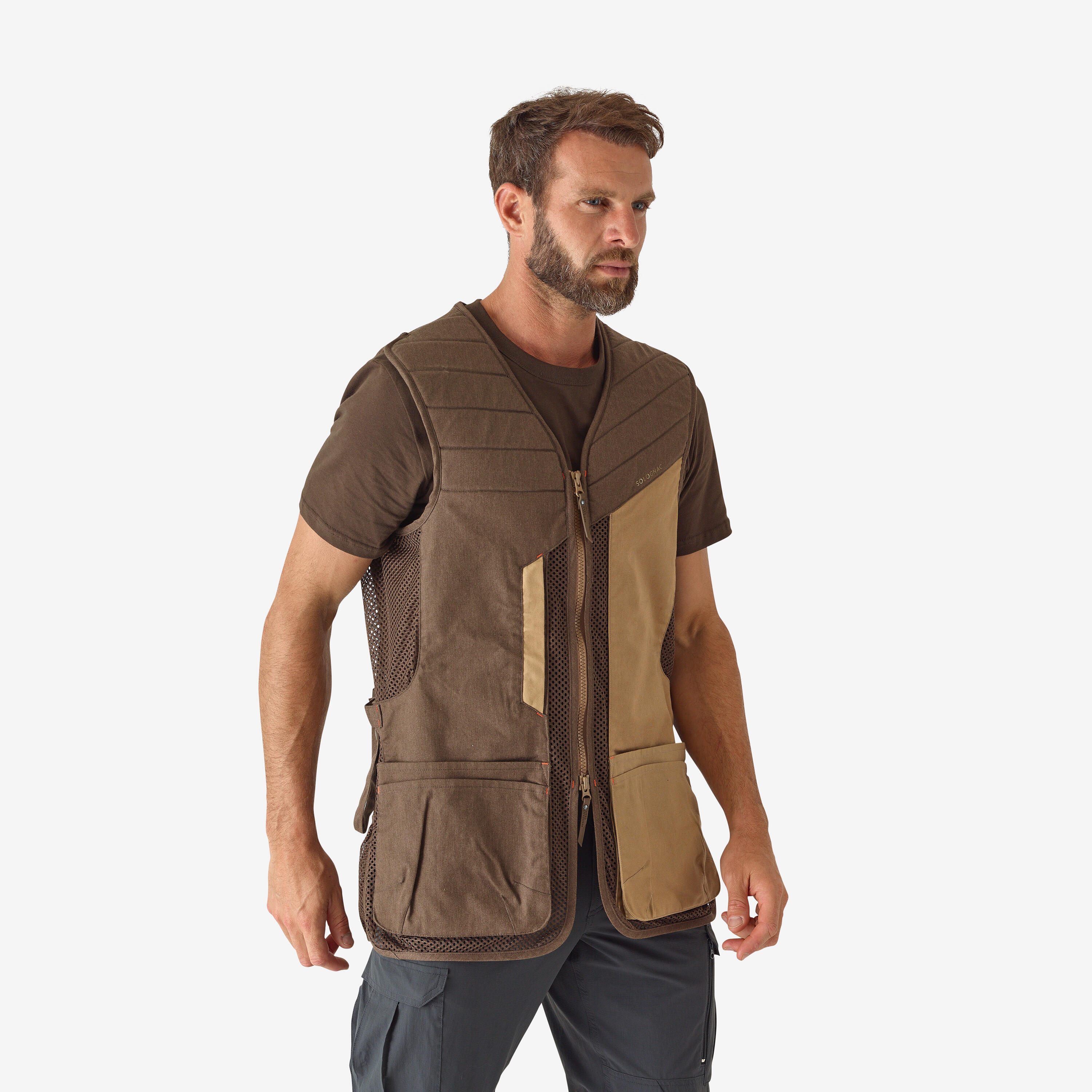 CLAY SHOOTING 500 JACKET BROWN