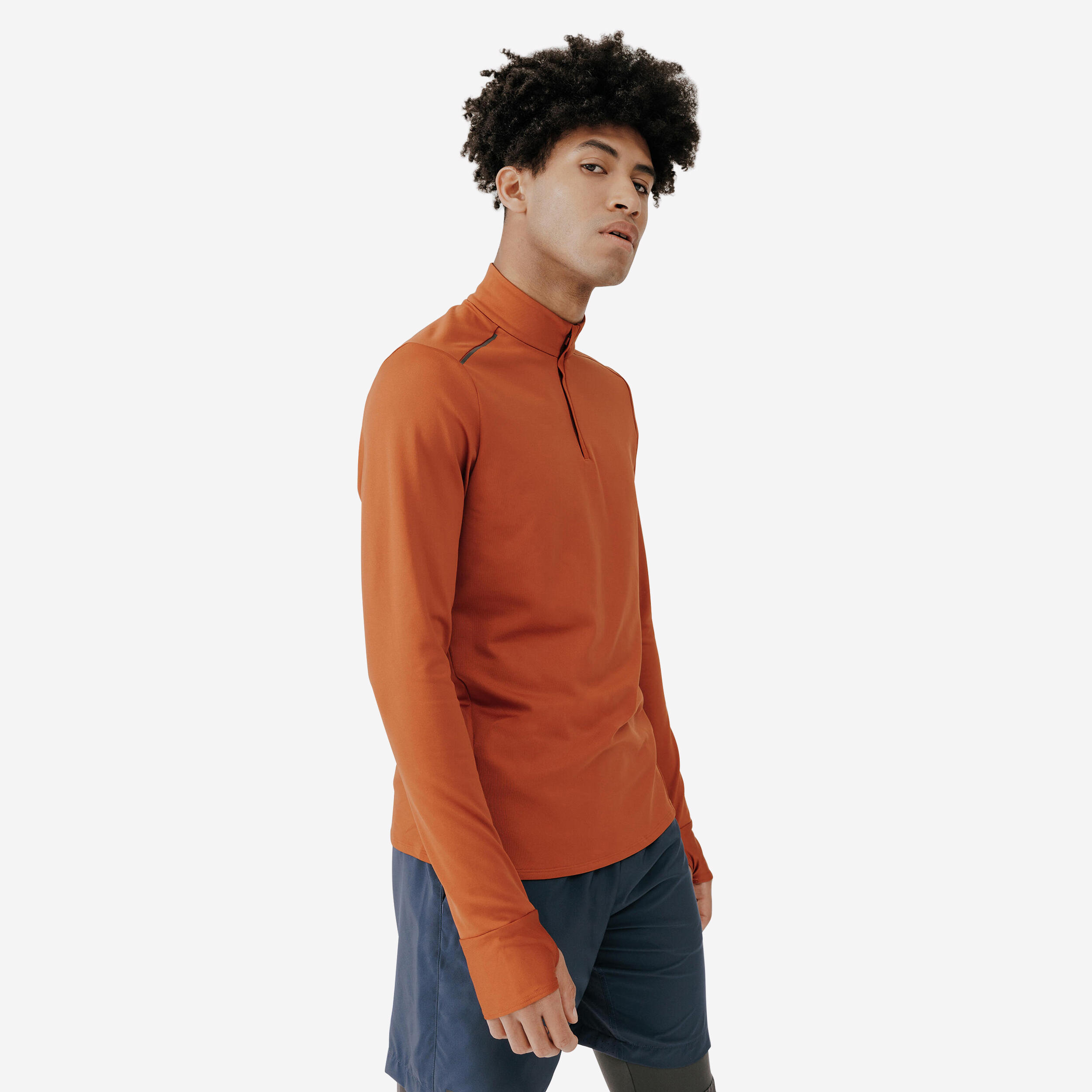 Running Long-Sleeved T-Shirt Run Warm - orange