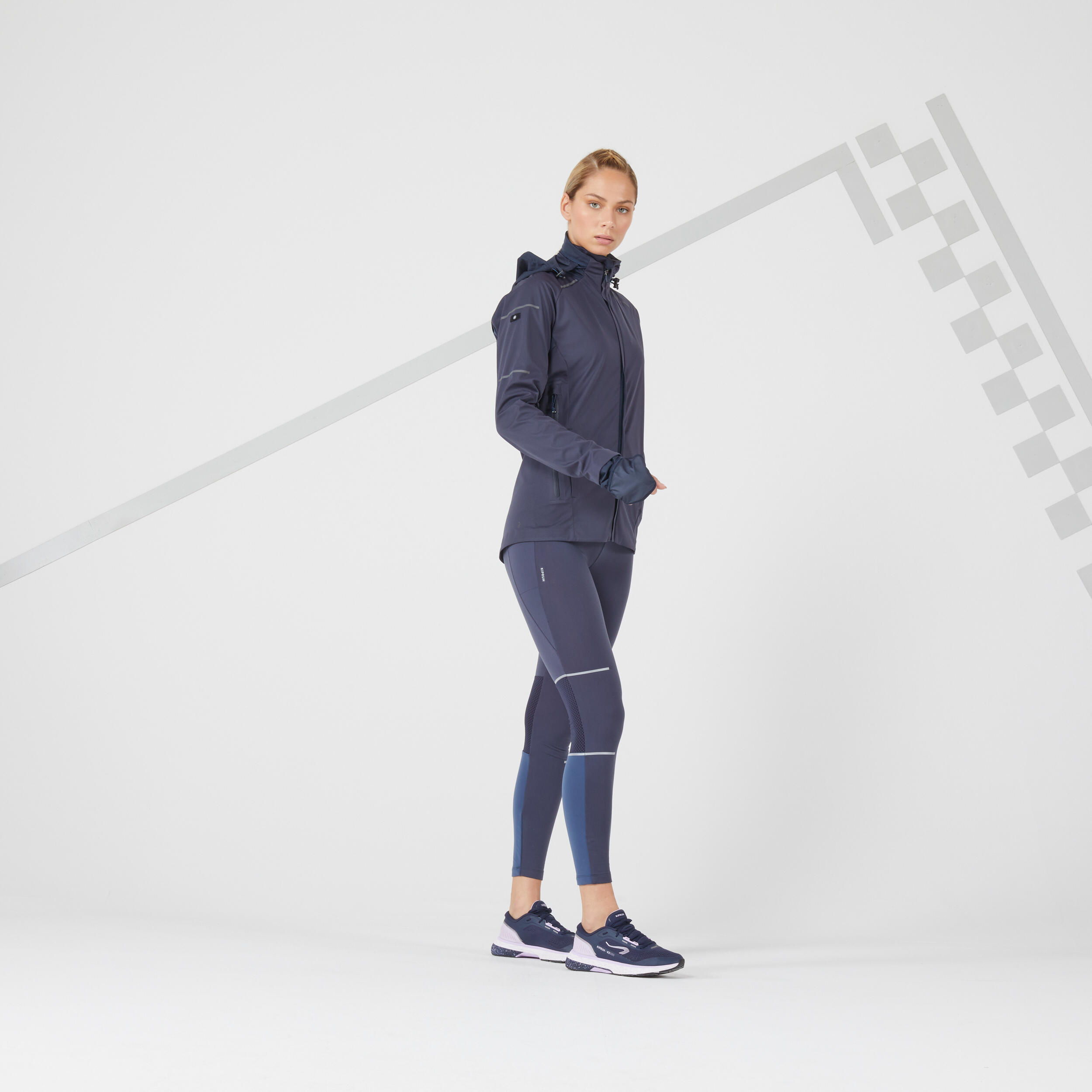 WARM REGUL WOMEN'S RUNNING JACKET BLUE