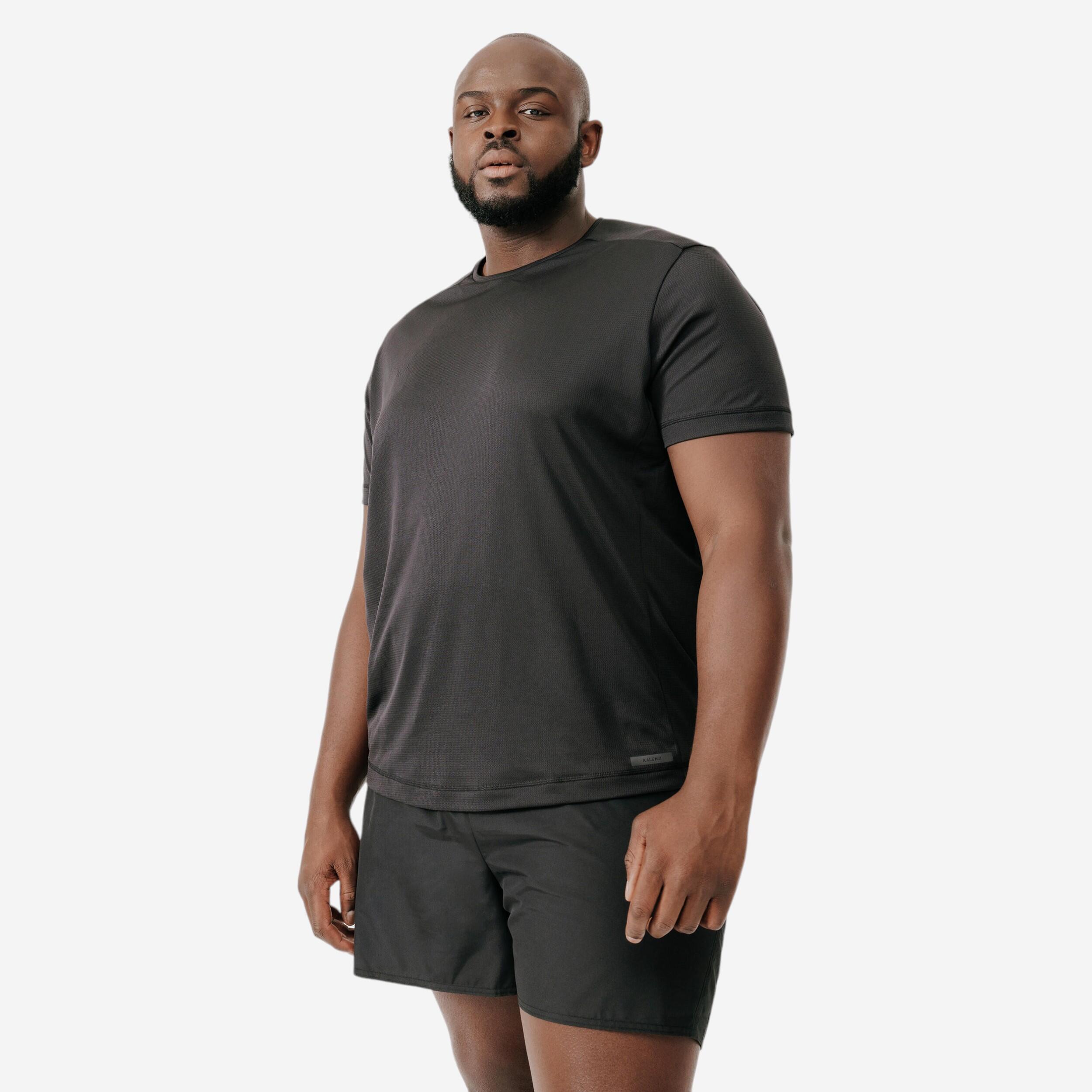Men's breathable running T-shirt - Dry - black (from 4XL to 5XL)