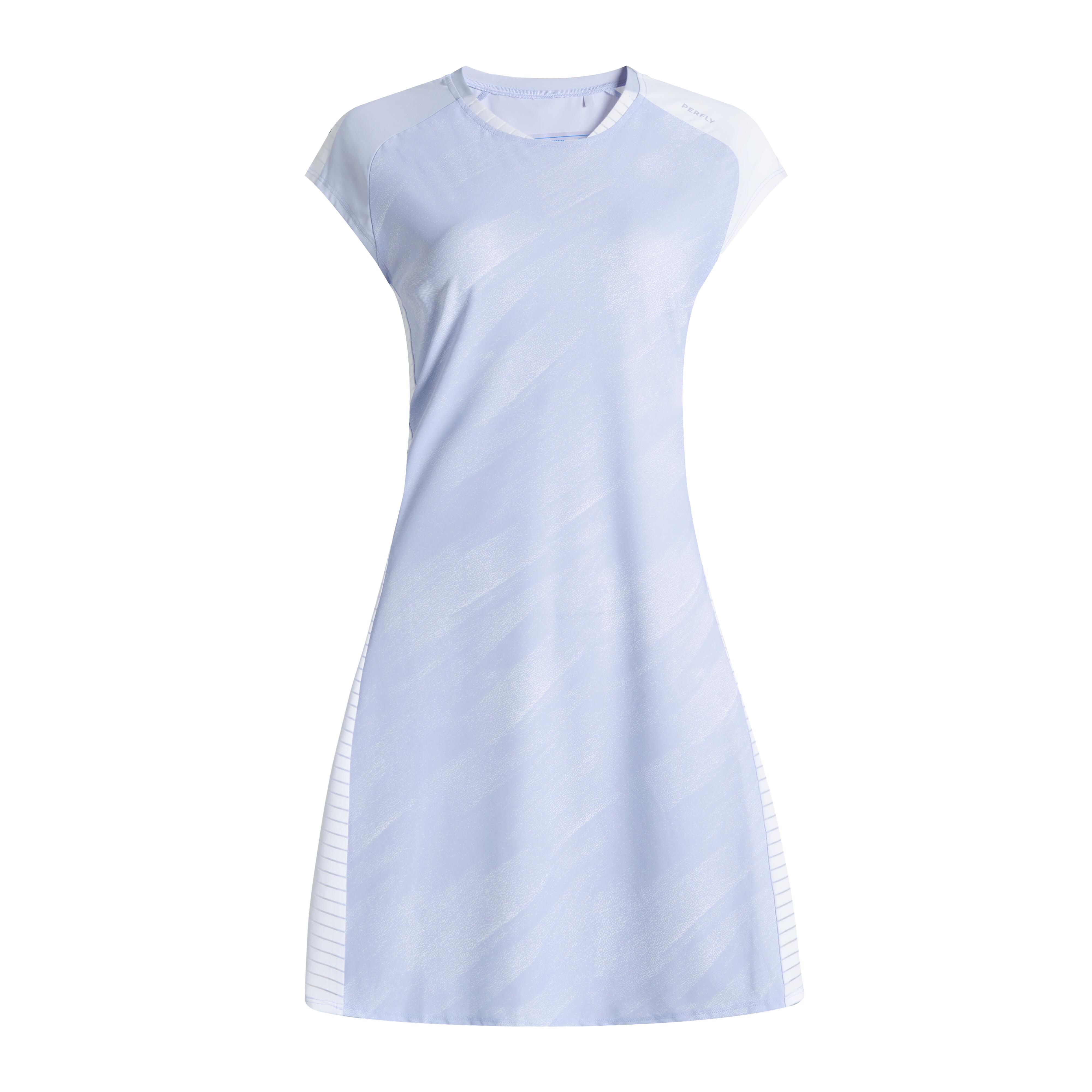 BADMINTON WOMEN DRESS 900 BLUE GREY