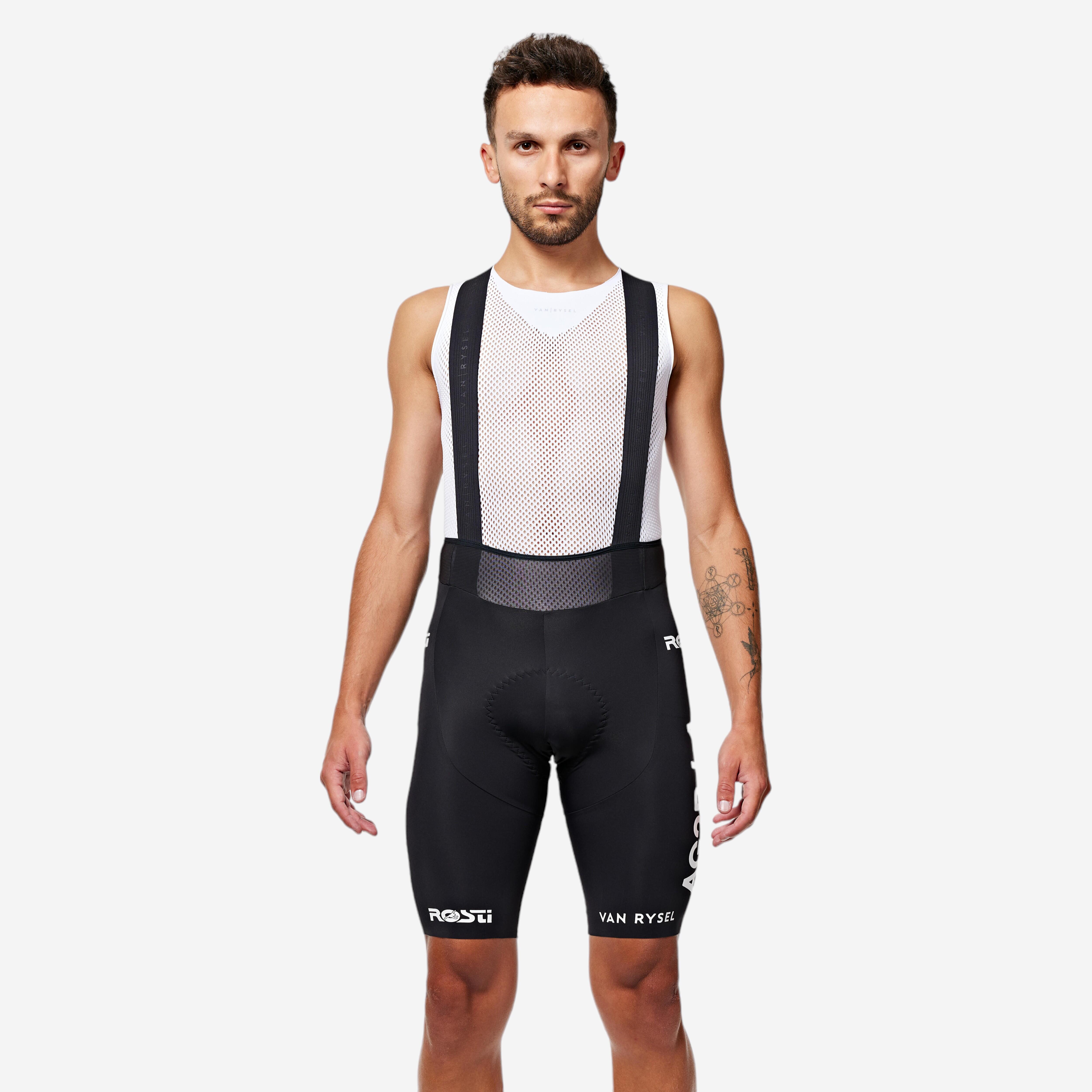 Men's Summer Road Cycling Bib Shorts Decathlon AG2R La Mondiale Team Replica