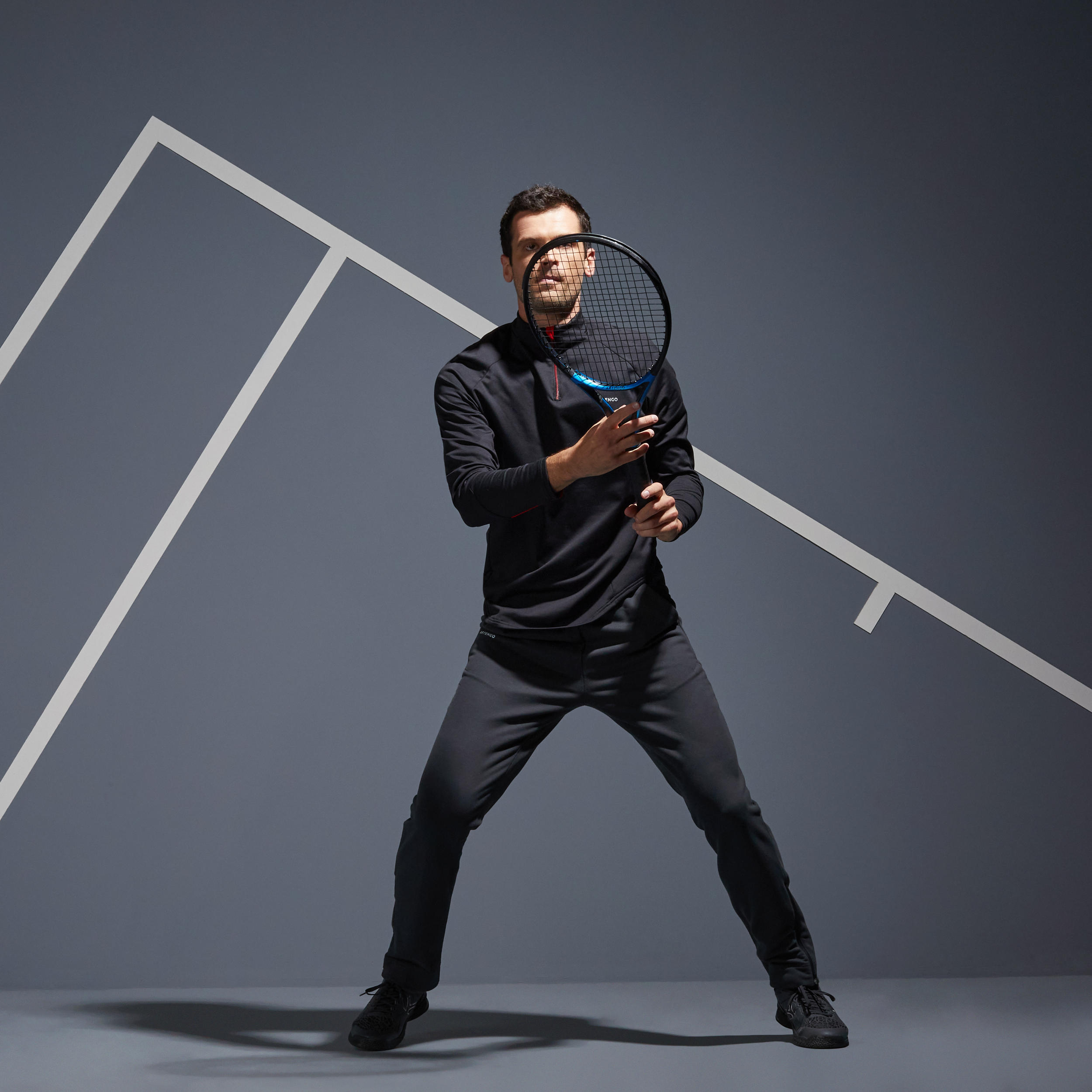 Men's Tennis Bottoms Thermic TPA 500 - Grey