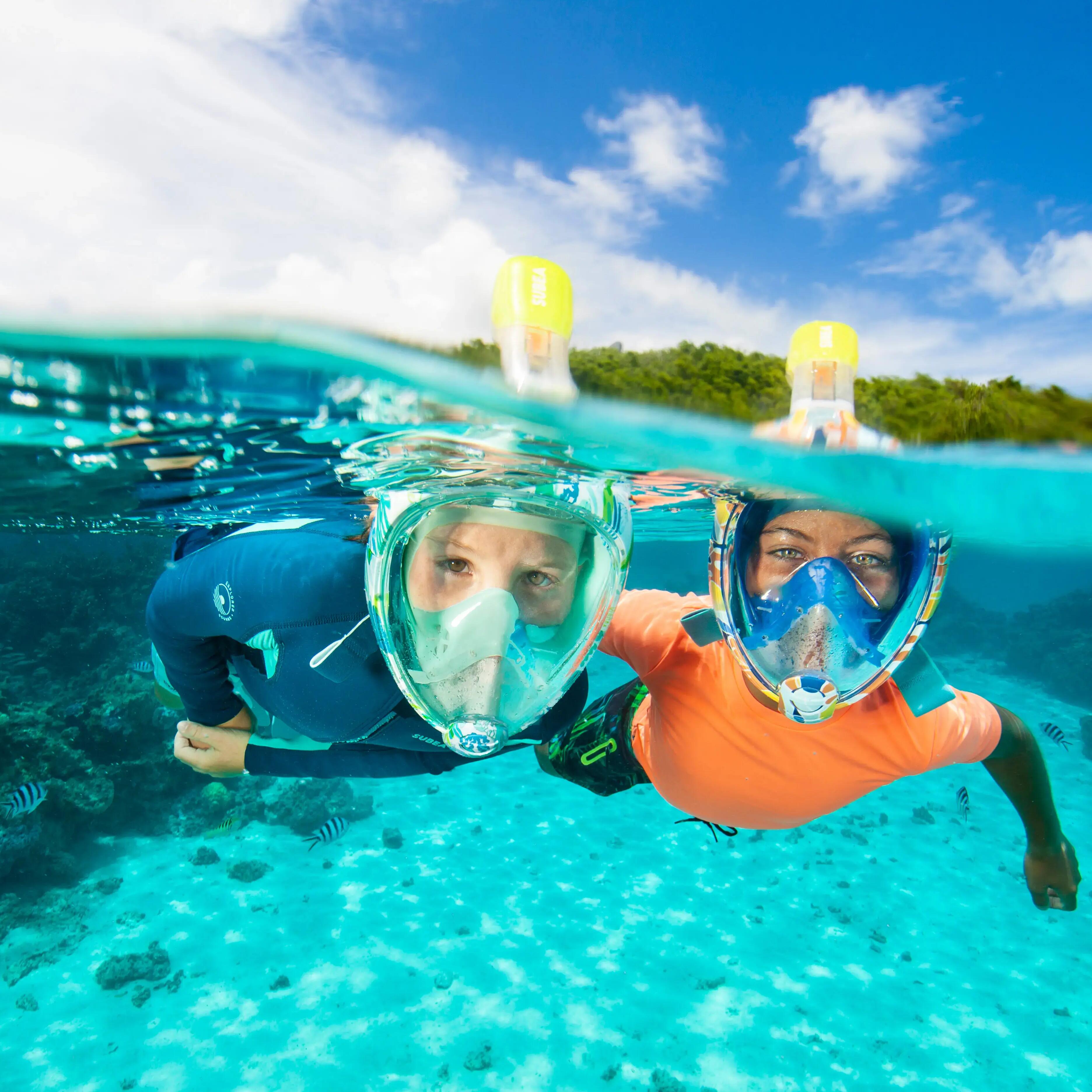 Kids top anti-UV long-sleeved 1.5 mm neoprene blue