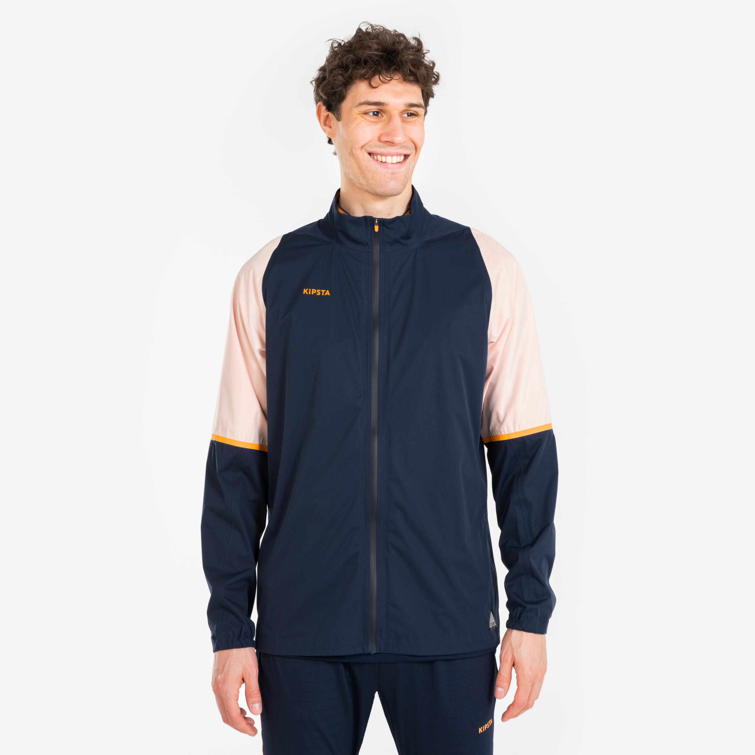 Adult Rain Jacket CLR - Navy/Orange