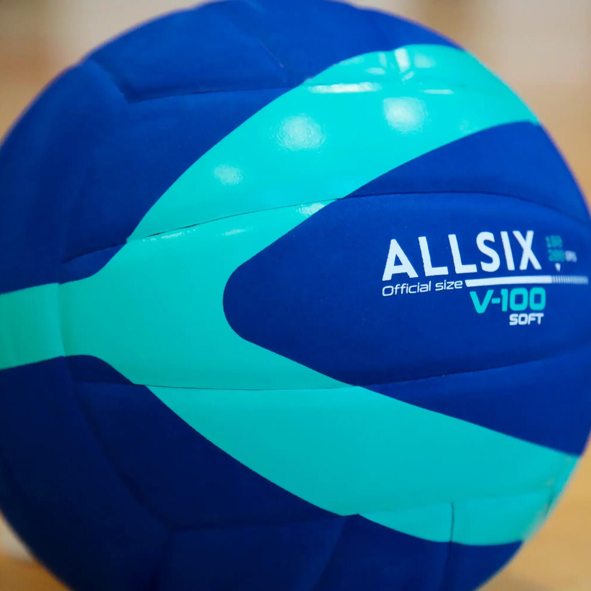 180-200 g Volleyball for 4- to 5-Year-Olds V100 Soft - Blue
