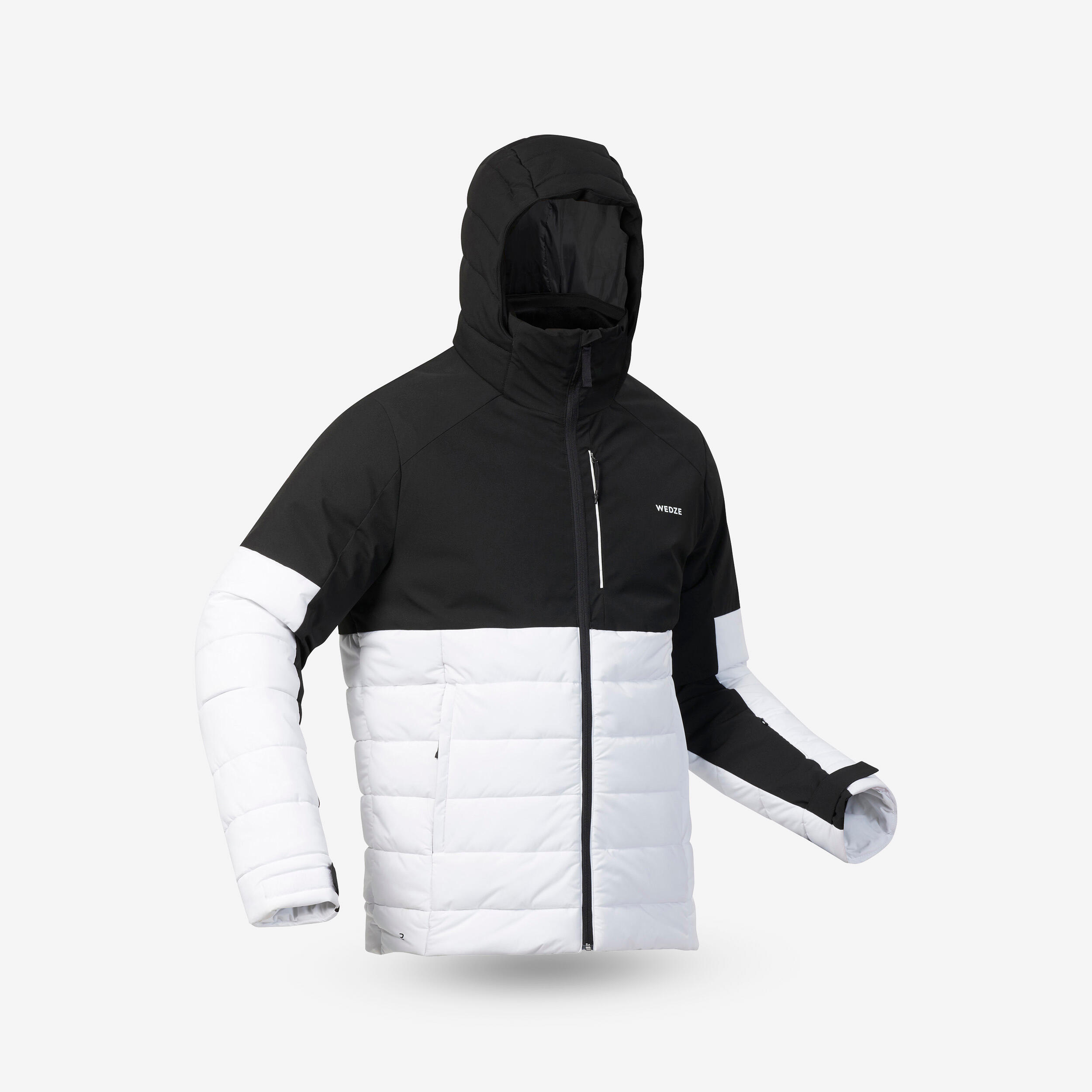 Men’s warm ski and snowboard jacket 100 - white/black