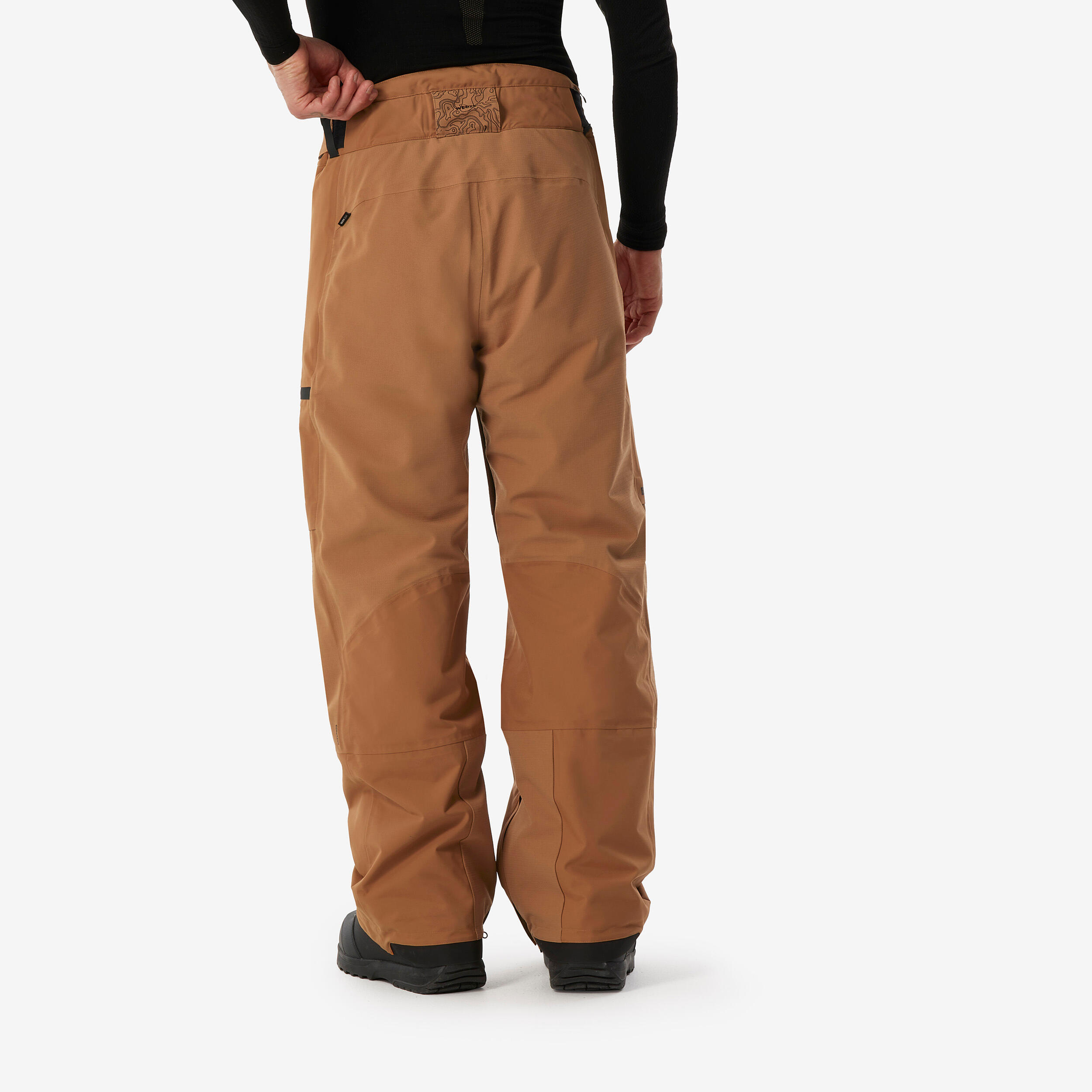 Men's Warm and Waterproof Snowboard Trousers SNB 500-Camel