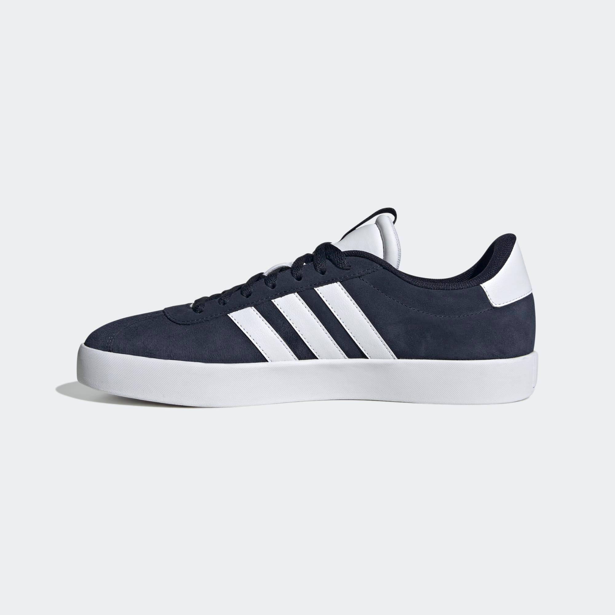 MEN'S ADIDAS VL COURT 3.0 SUEDE WALKING TRAINERS - BLUE