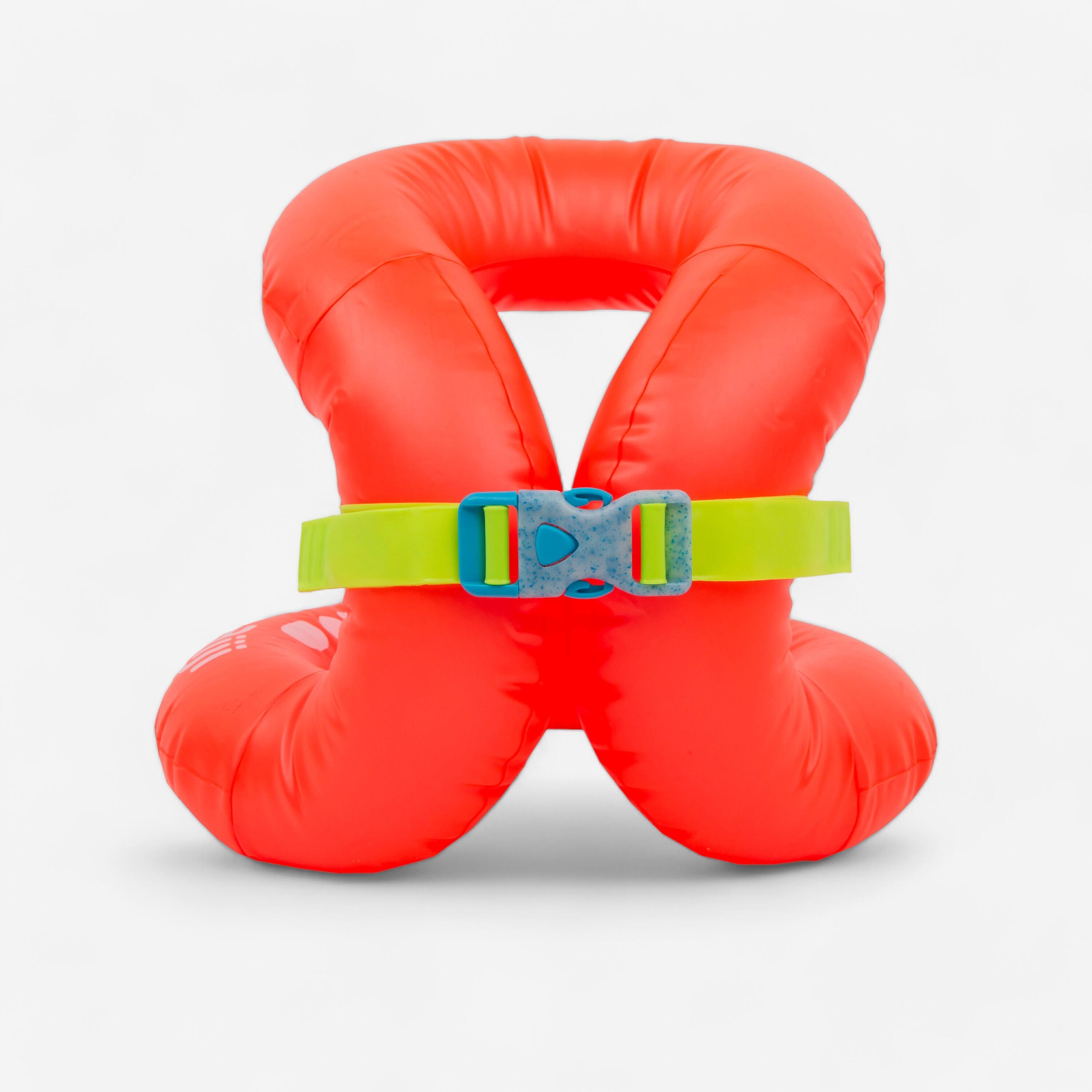 Swimming inflatable life vest for 18-30 kg - orange