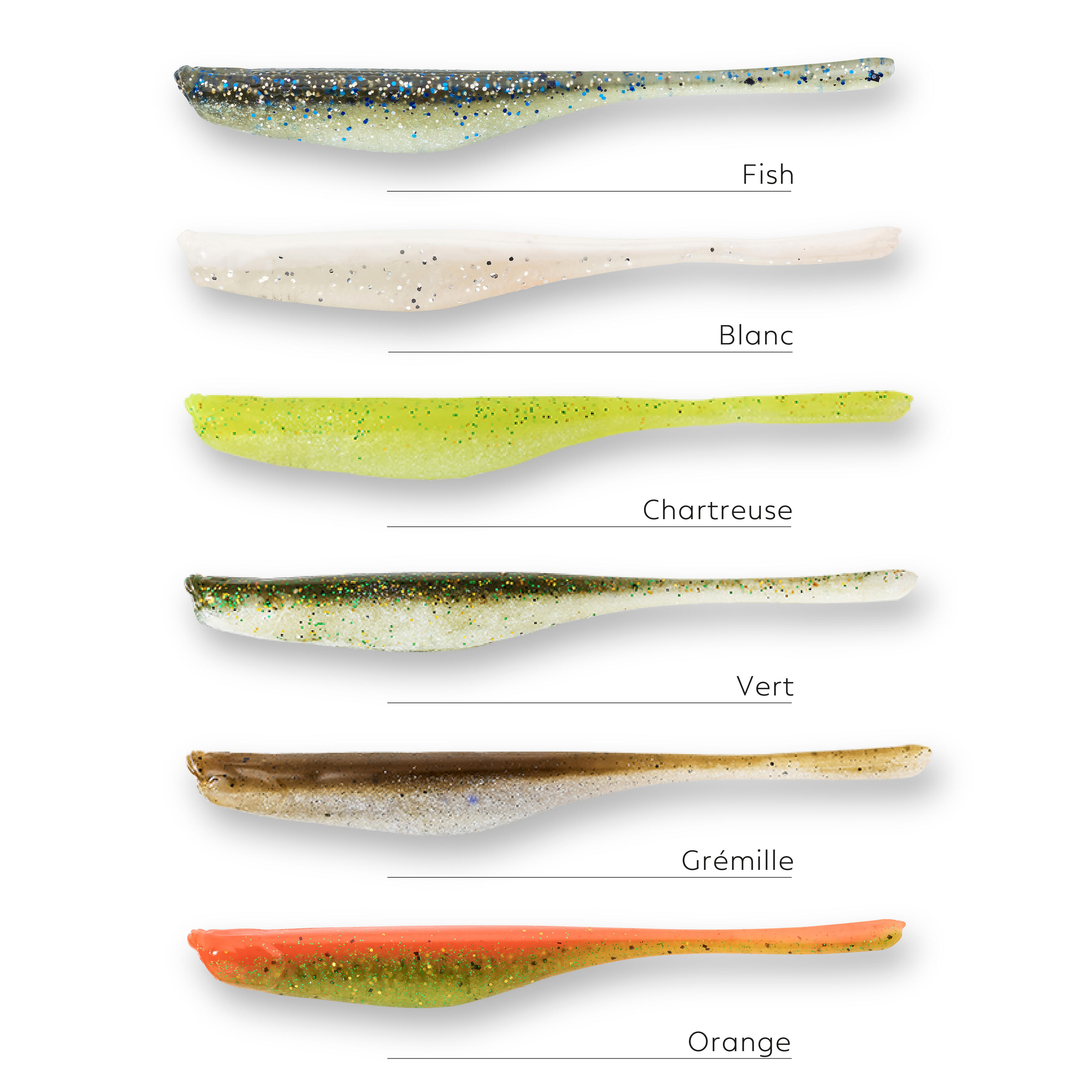 SOFT FINESS LURE WITH WXM YUBARI FINSS 75 ATTRACTANT CHARTREUSE