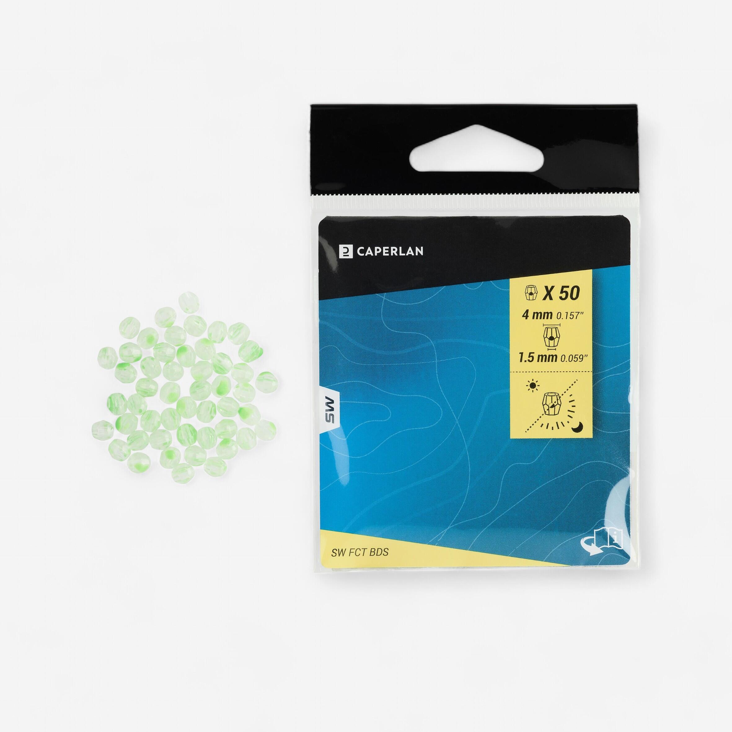 Facet fishing beads for surfcasting