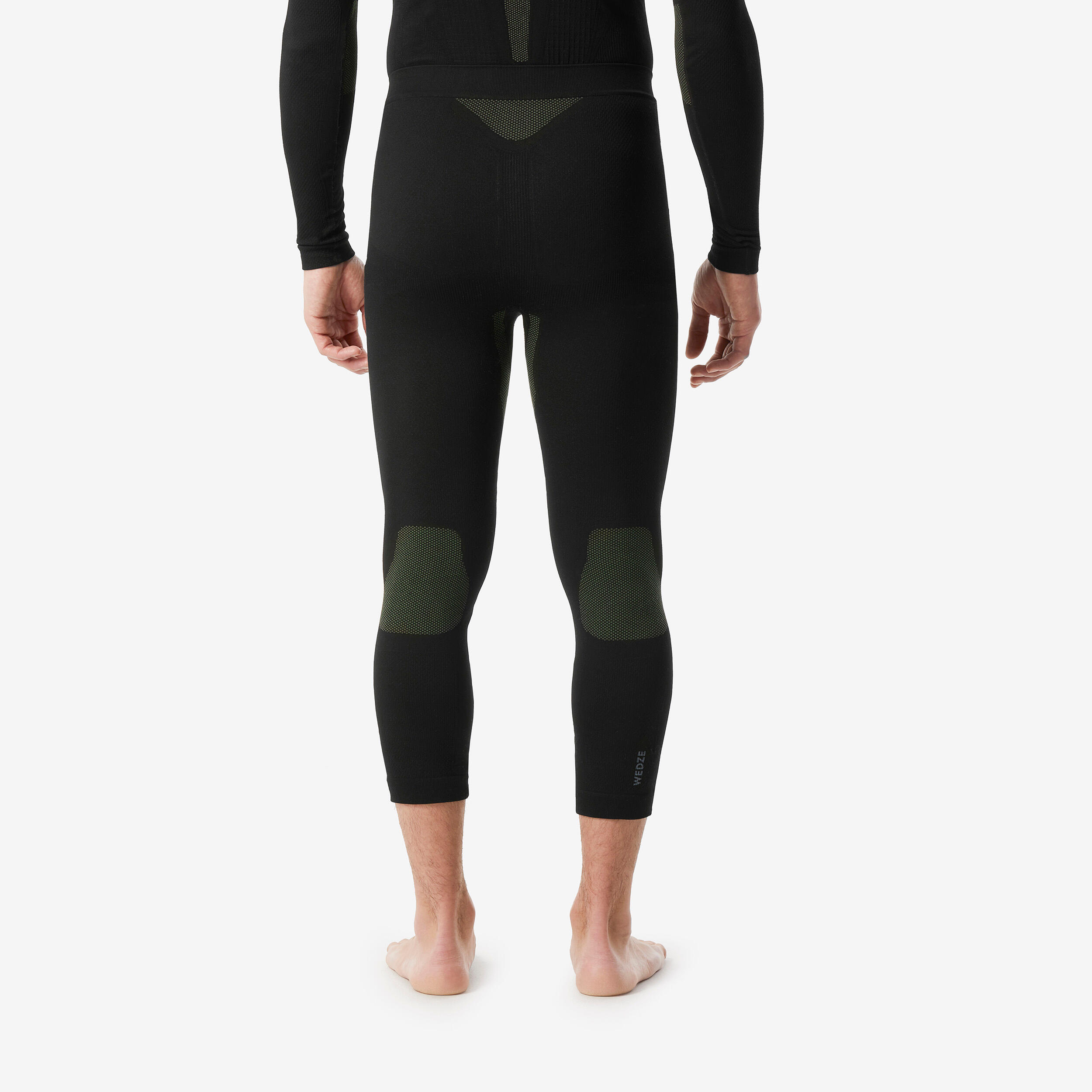 Men’s seamless ski bottom base layer - BL 500 I-Soft - Black / Khaki