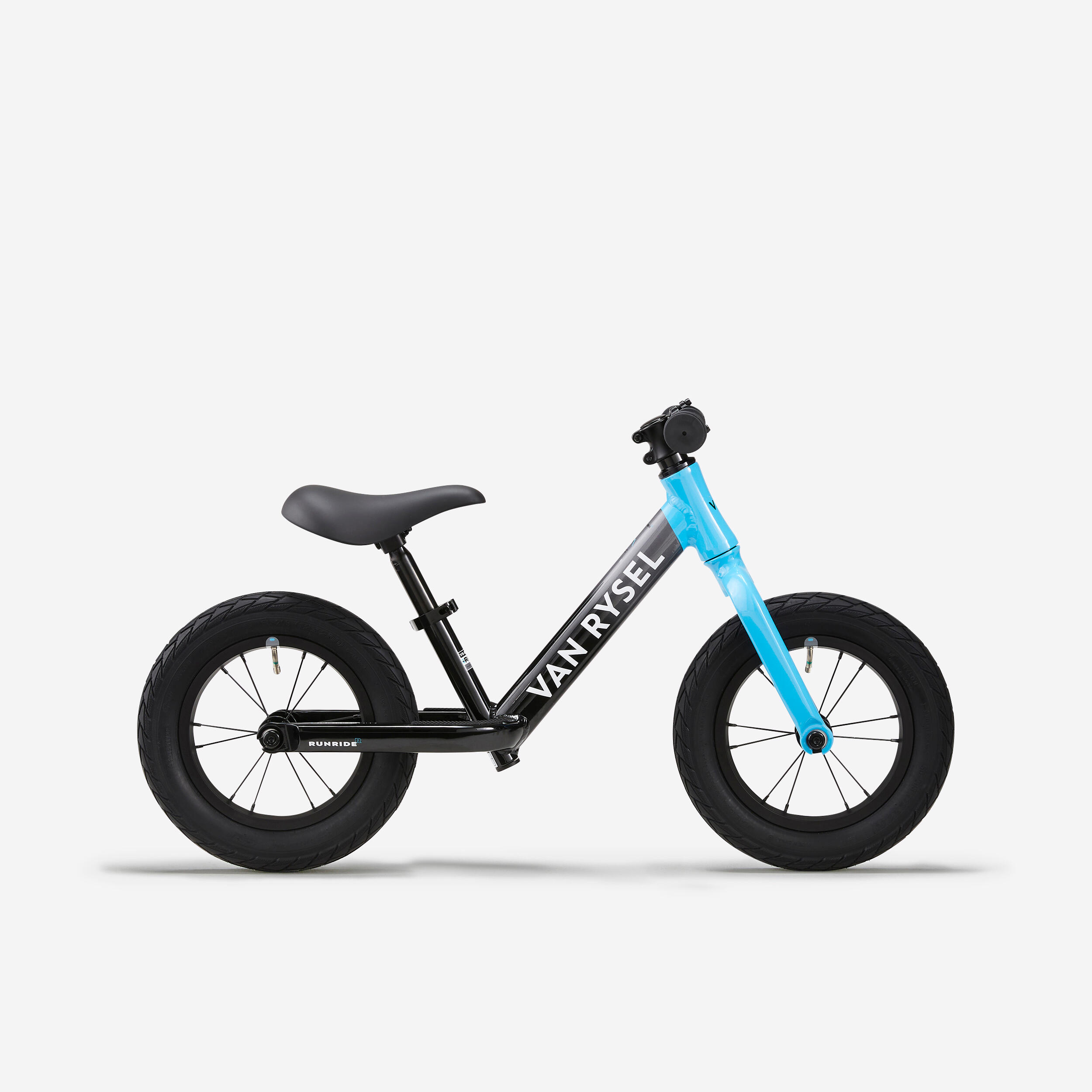 Kids' 12-Inch Balance Bike RunRide Racing - Anthracite Grey & Blue