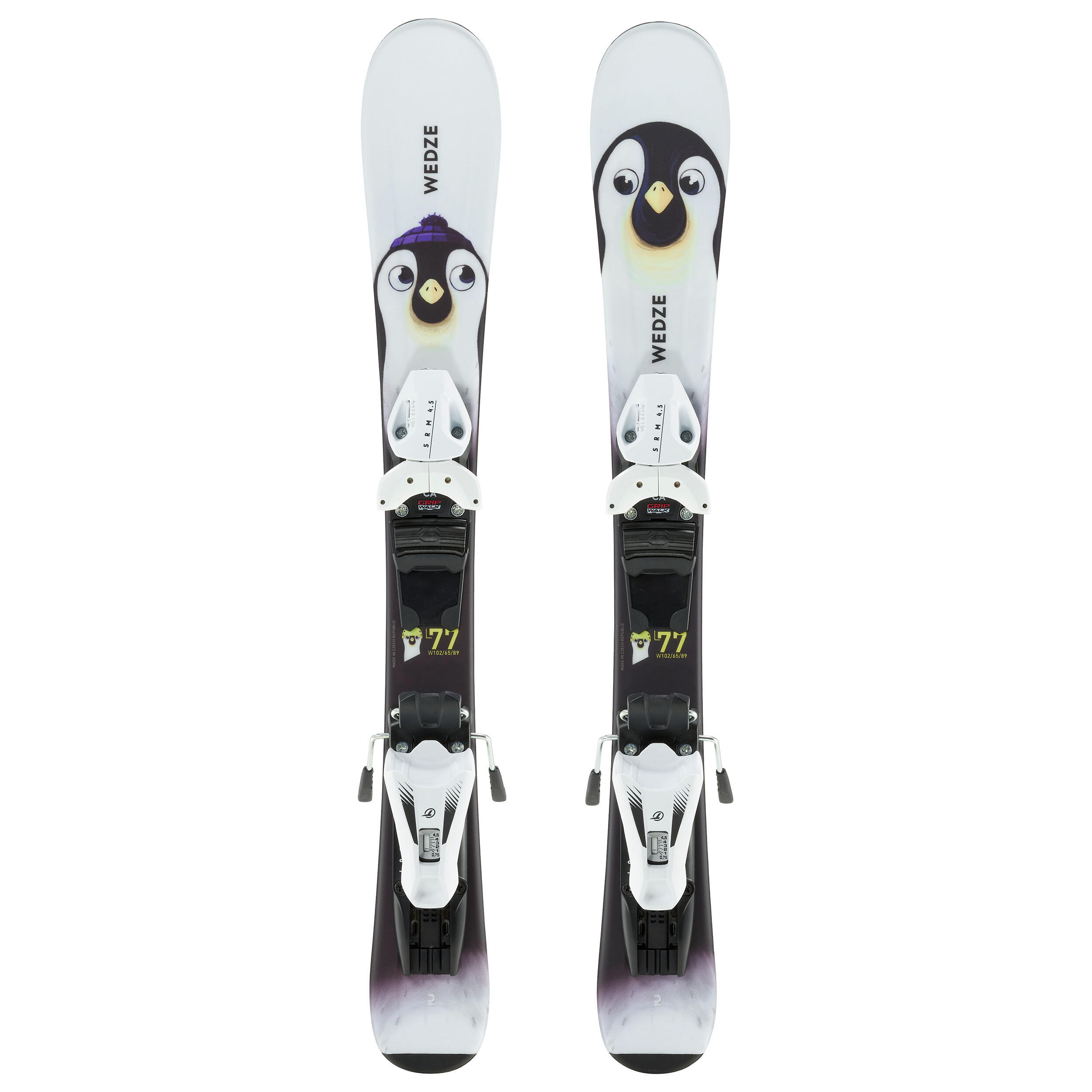 KIDS’ ALPINE SKI WITH BINDINGS  BOOST 100 - PENGUIN